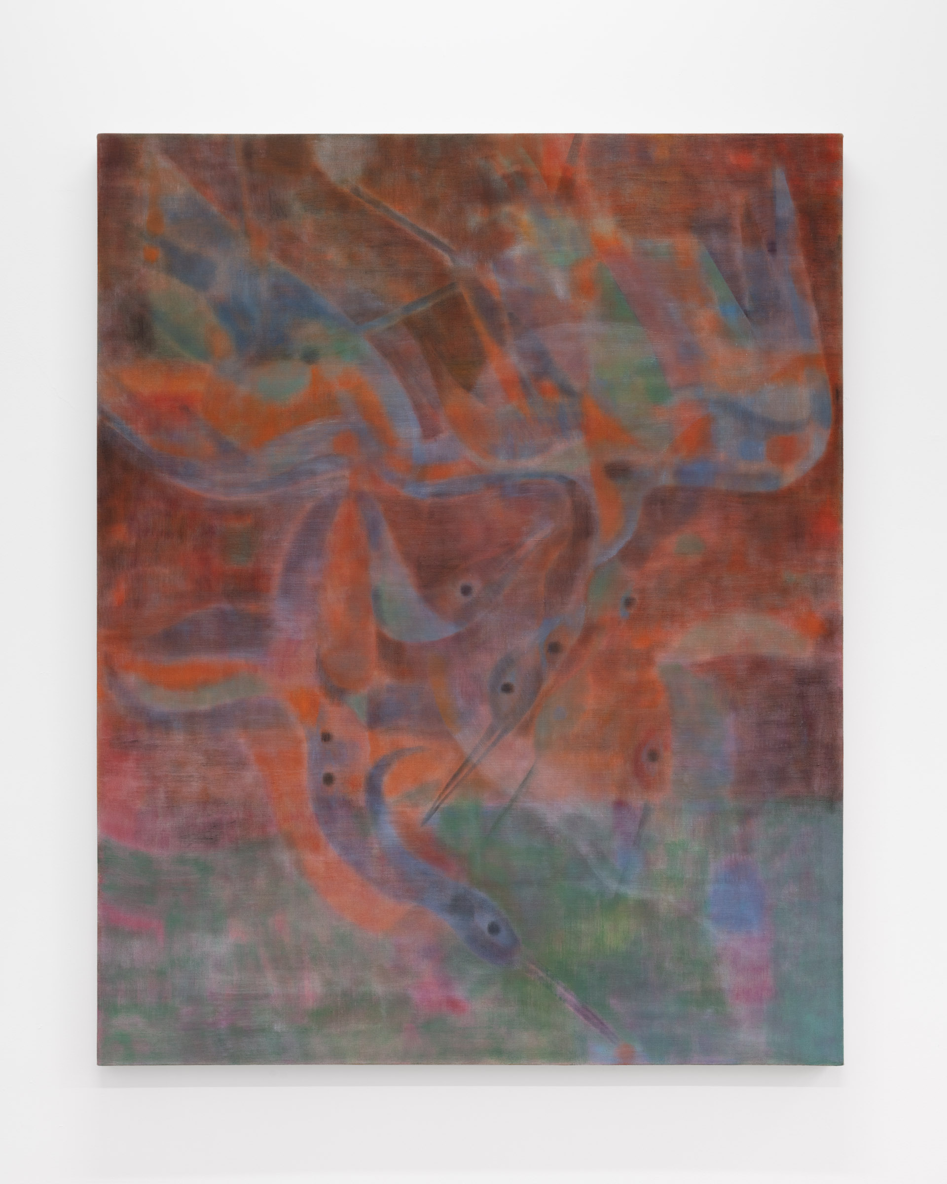 Salamander Birds, 48 x 60 inches, oil in linen, 2022