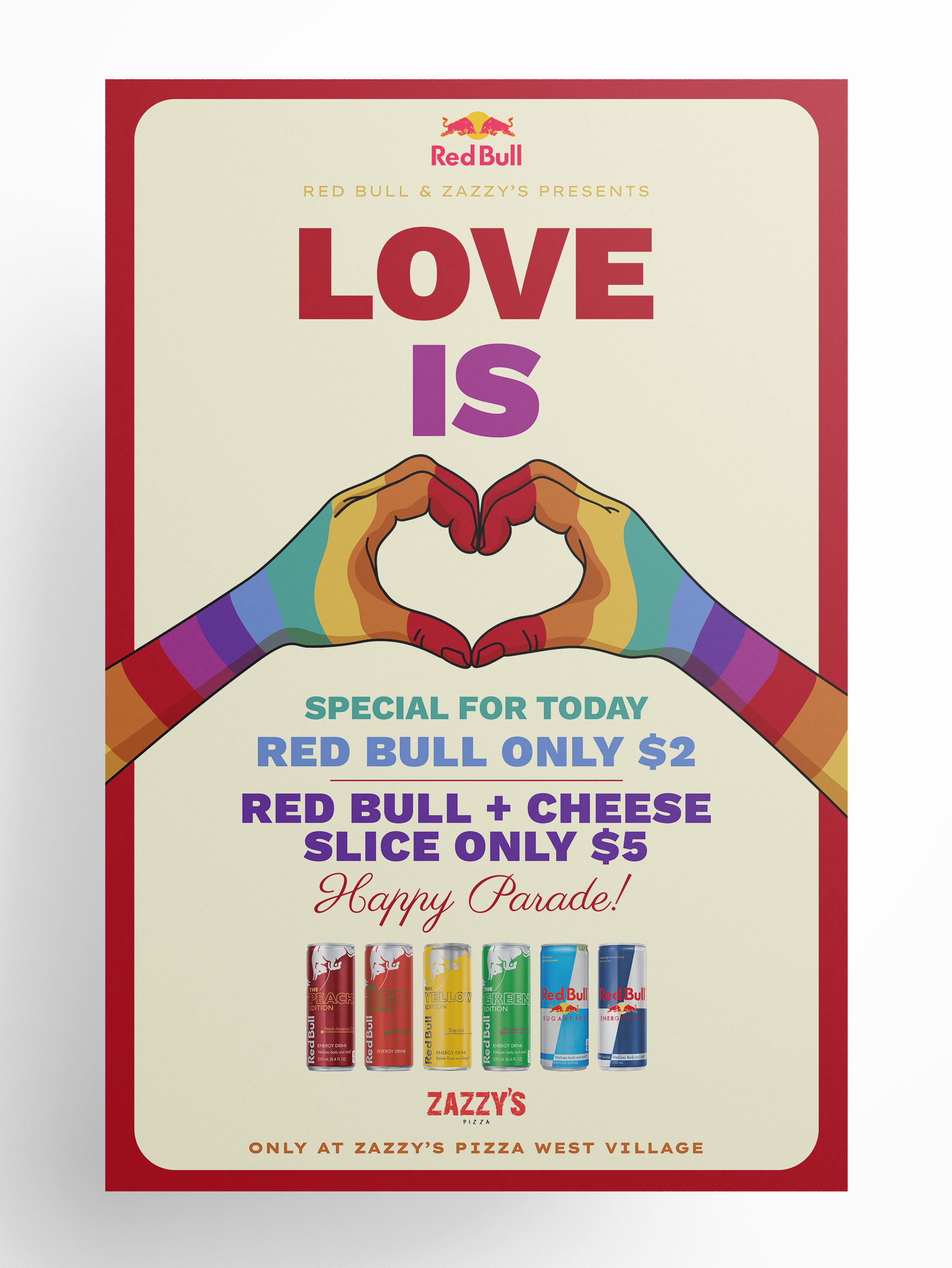 Red Bull x Zazzy's Parade Day Poster Design