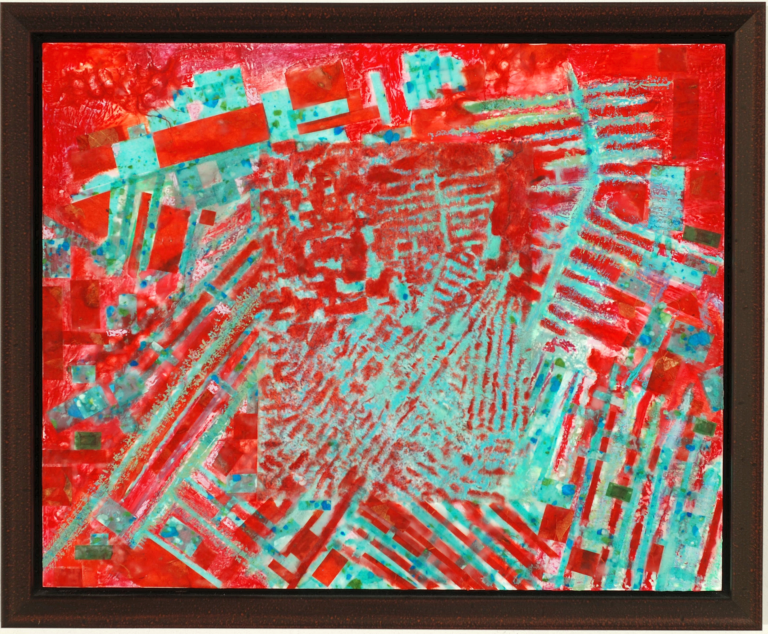 Infrared, 2015, encaustic and mixed media, 16 X 19" inches