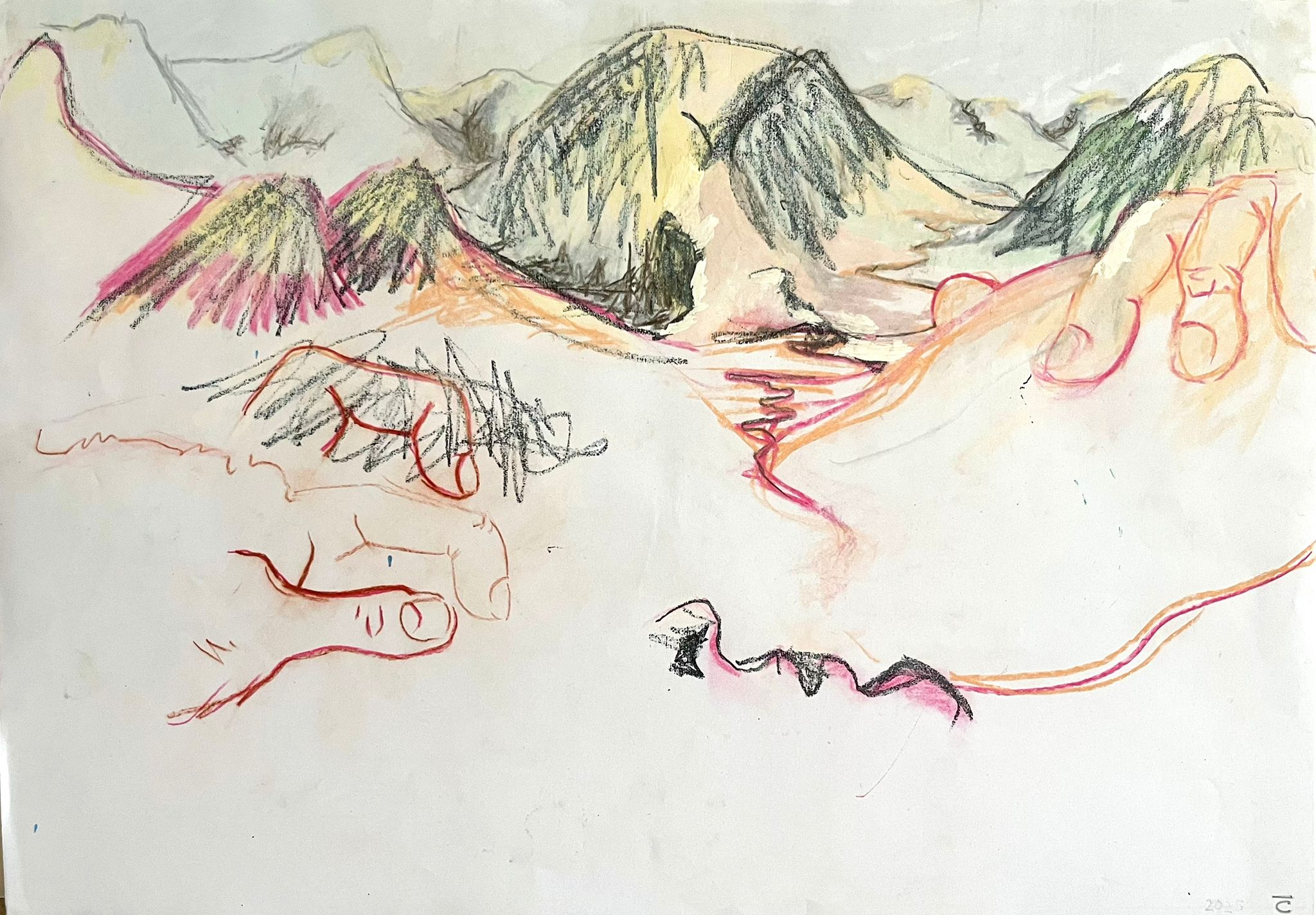 Theresa Caruana, 2024-5, Untitled, Photocopy and chalk pastel on foam core 29.7 x 42 centimeters £35