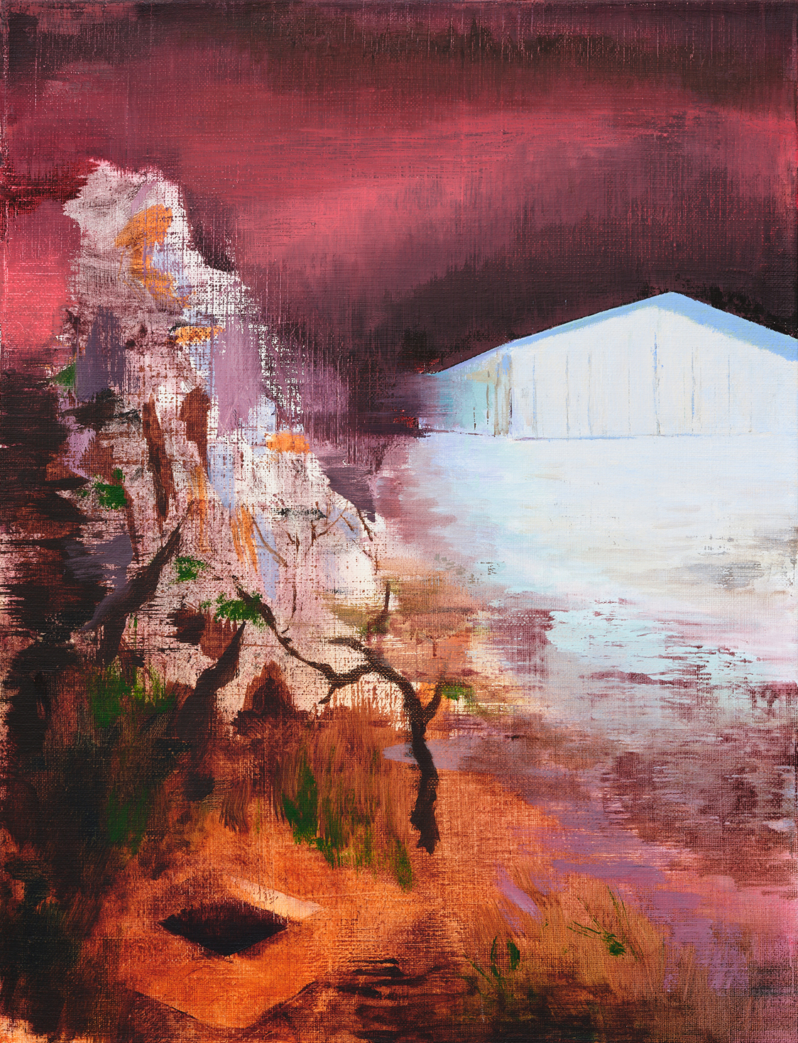 Hatch. 55 x 42.5 cm. oil on linen. 2023 - 6/16