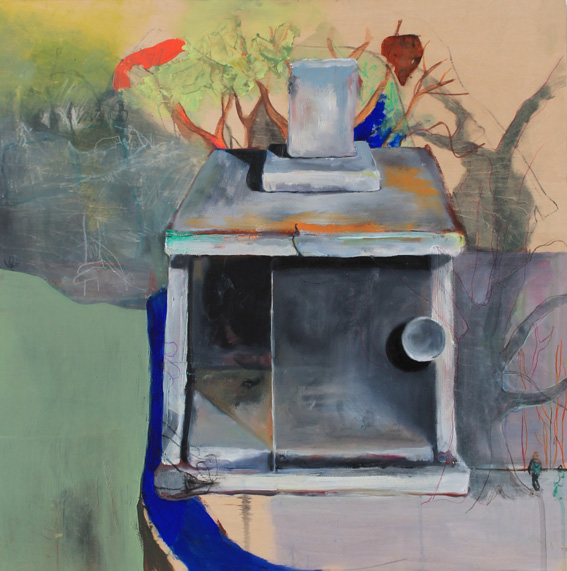 Untitled, 2013, mixed media on wood panel, 40 x 40cm