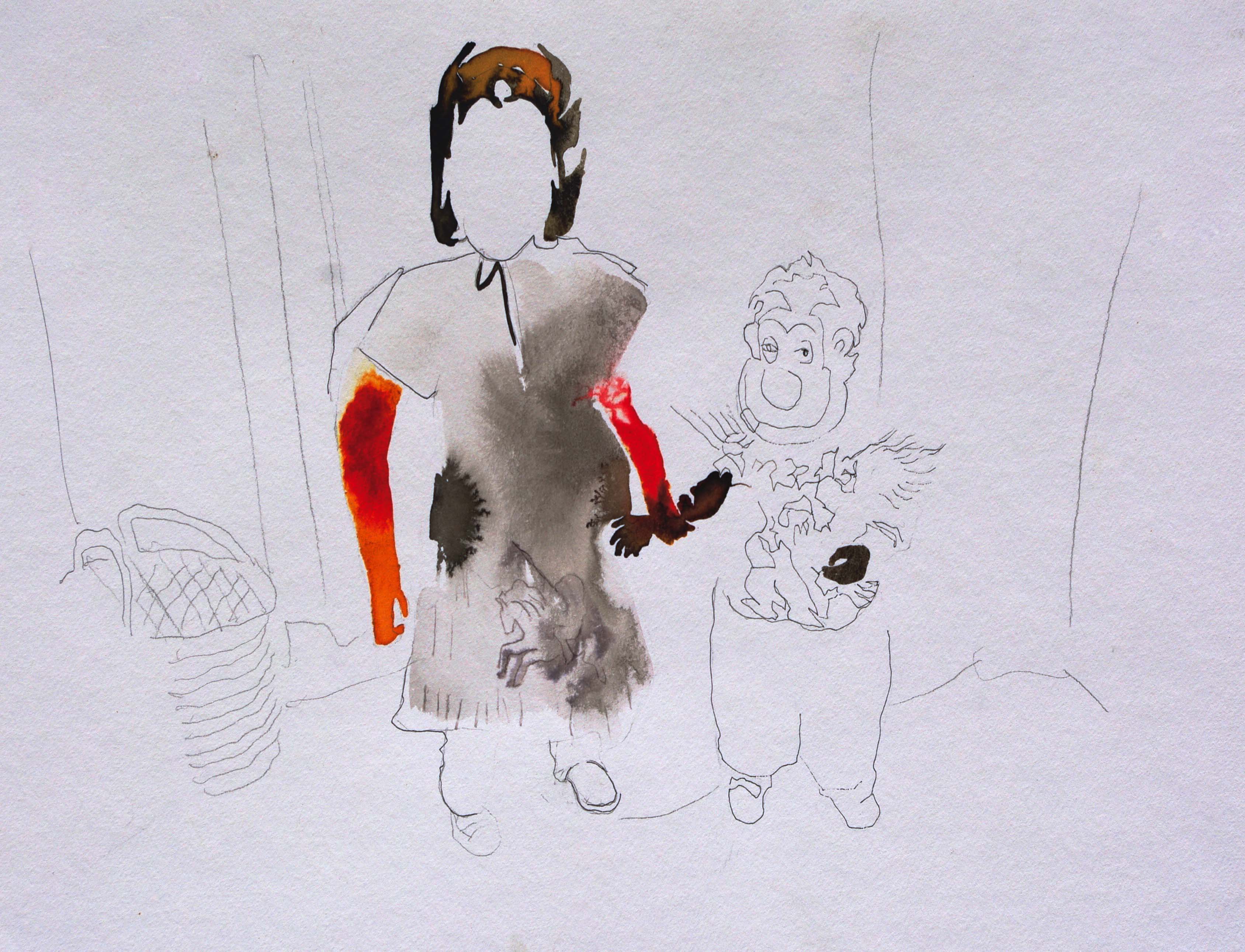 Sans titre, techniques mixtes, 40x50 cm, 2017