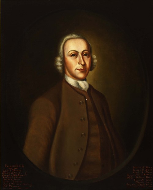 Louis Sands' copy of a ca 1756 portrait of Peter Harrison by Nathaniel Smibert. (Redwood Library and Athenaeum)