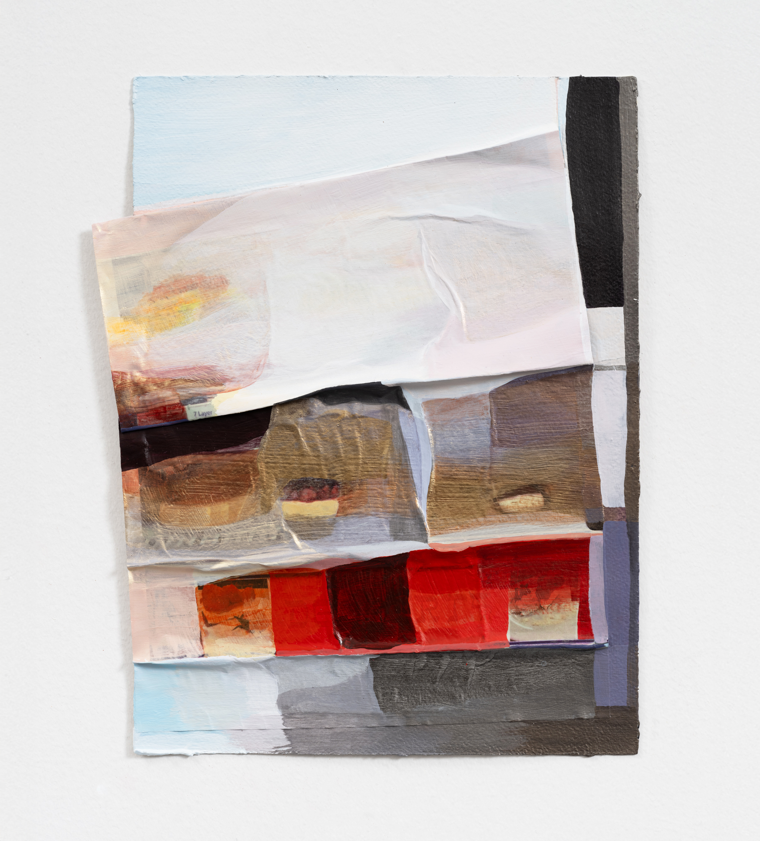 Eppess Essen ll, 2024, 12 x 9 in, Acrylic and printed photograph on Arches paper