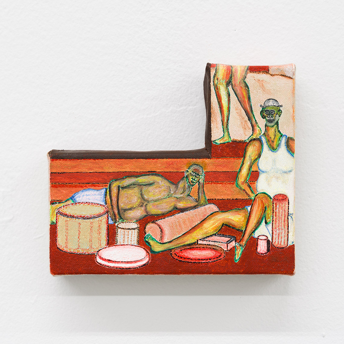 Watchers, 2021, oil on linen, 4 1/2 x 5 1/4 in. (11.4 x 13.3 cm.)