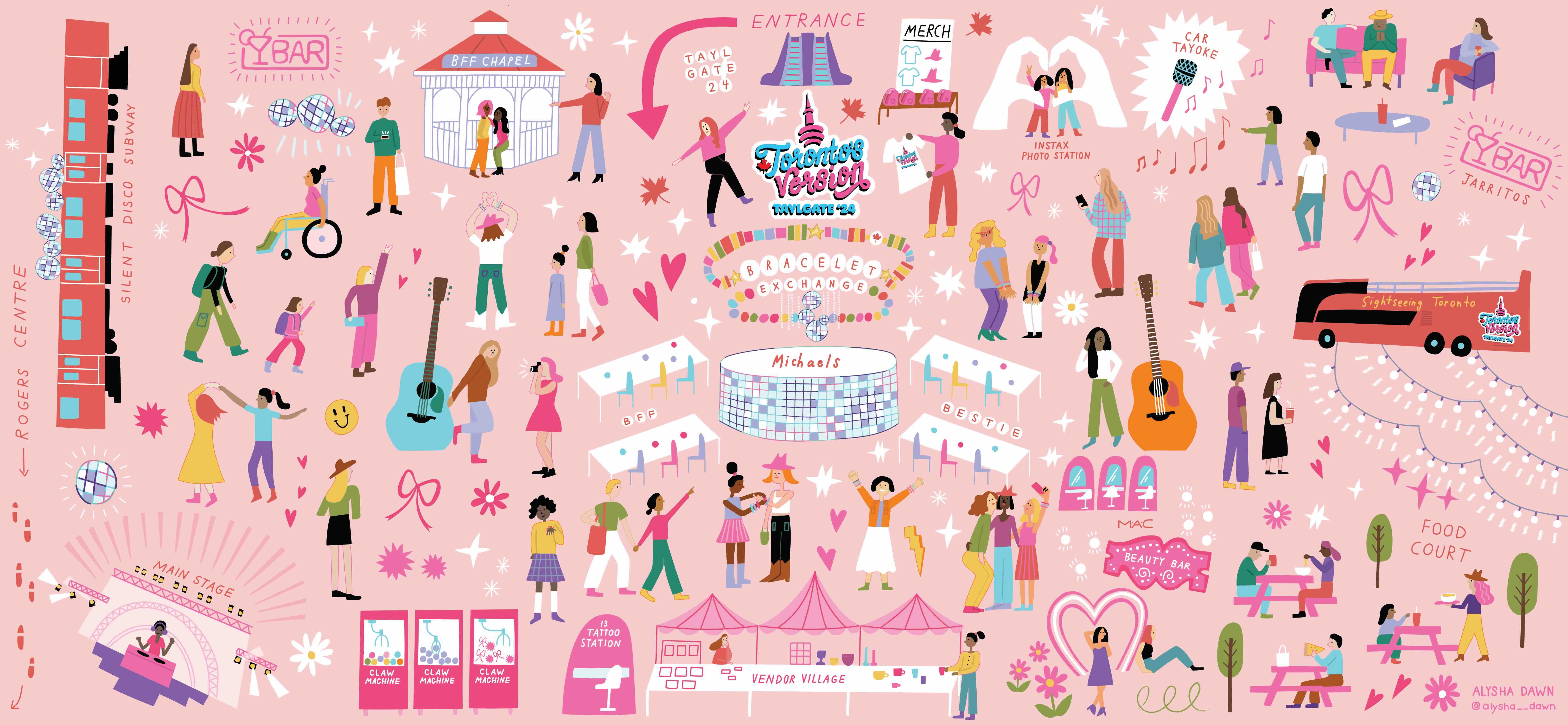 Toronto Version Taylgate 2024 Illustrated map for Metro Toronto Convention Centre  - Agency: bigHQ