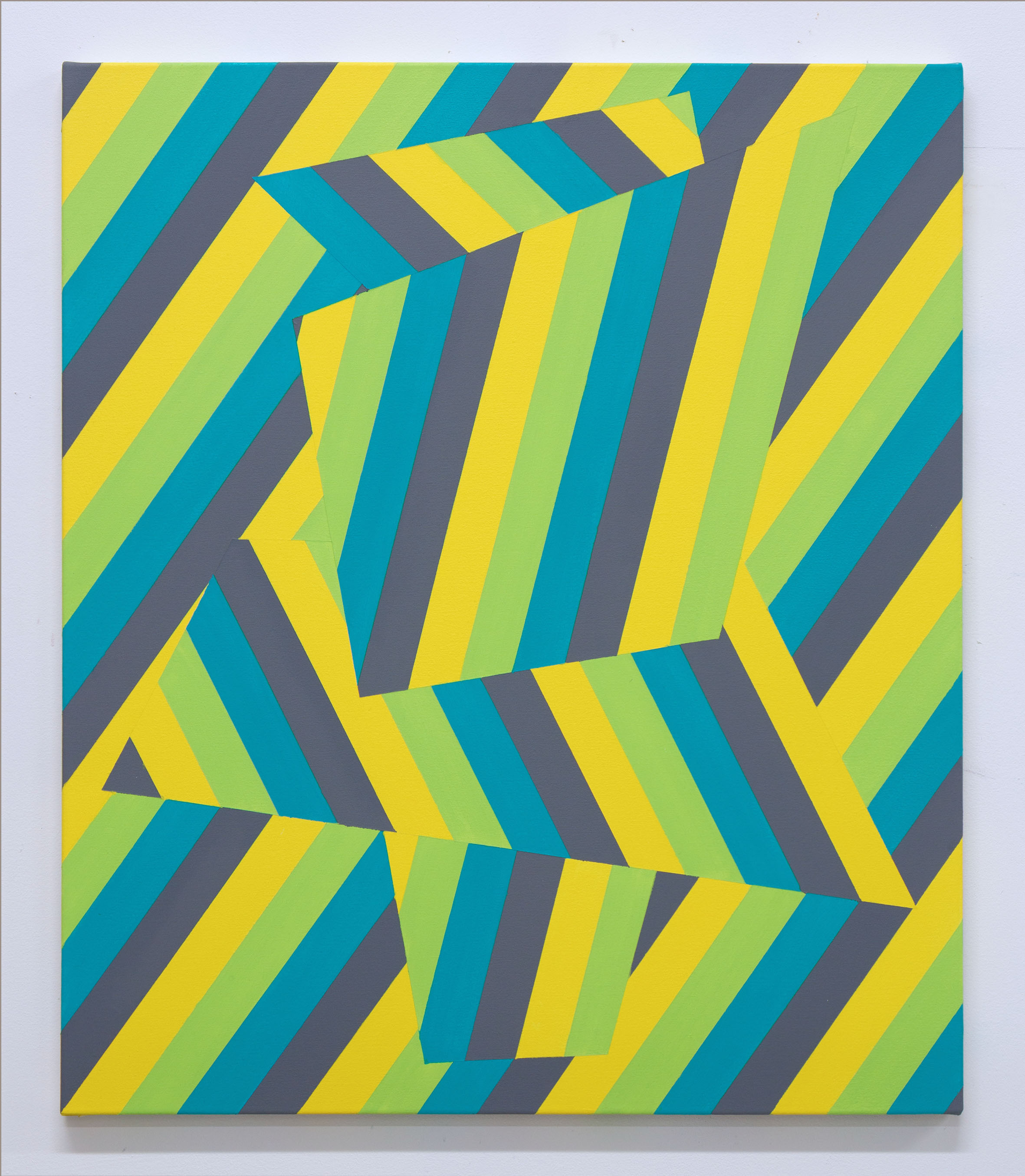 Lineae XVII 71cm x 61cm acrylic on canvas