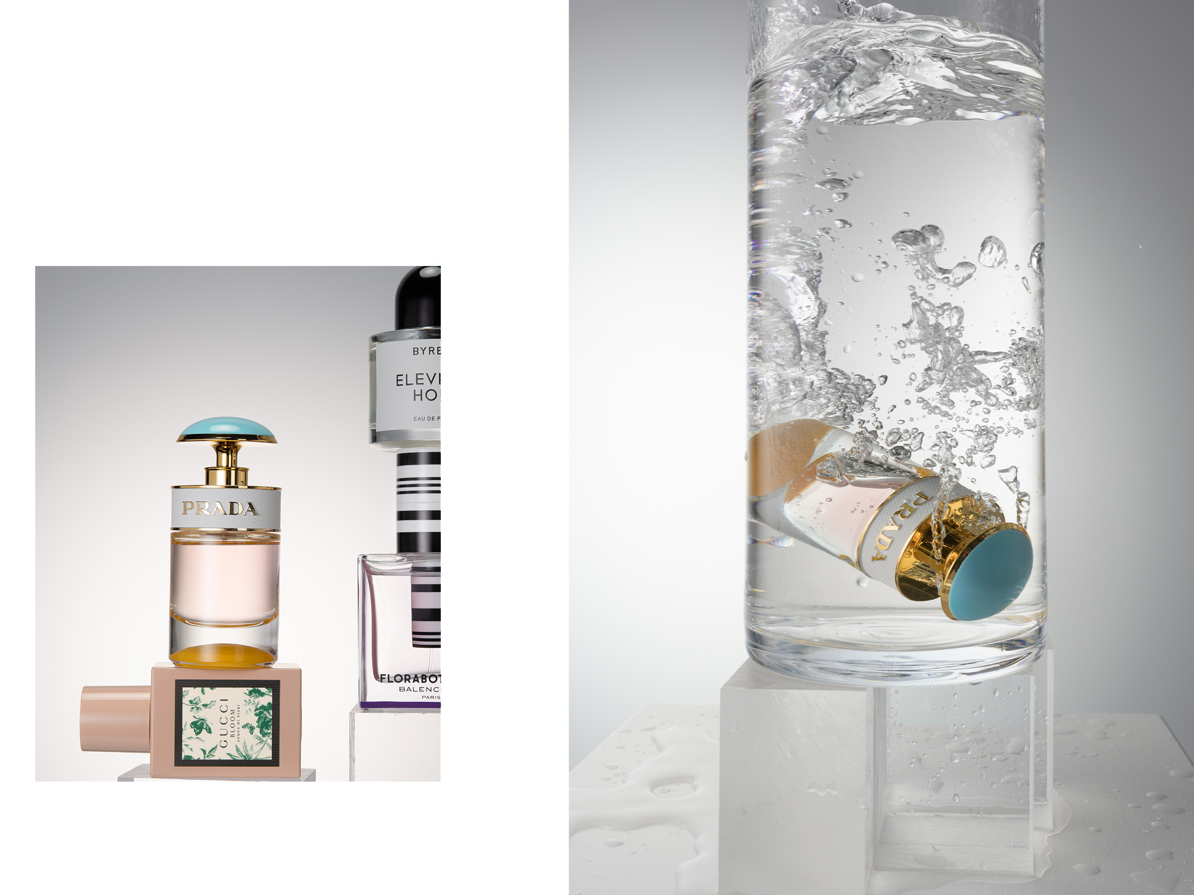 Sonja Gutschera + Leif Osthoff, Flacon, Lipstick, Close Up Beauty, Perfume, Rouge, Cosmetics, Scent, Water, Studio, Still Life, Plexi glass