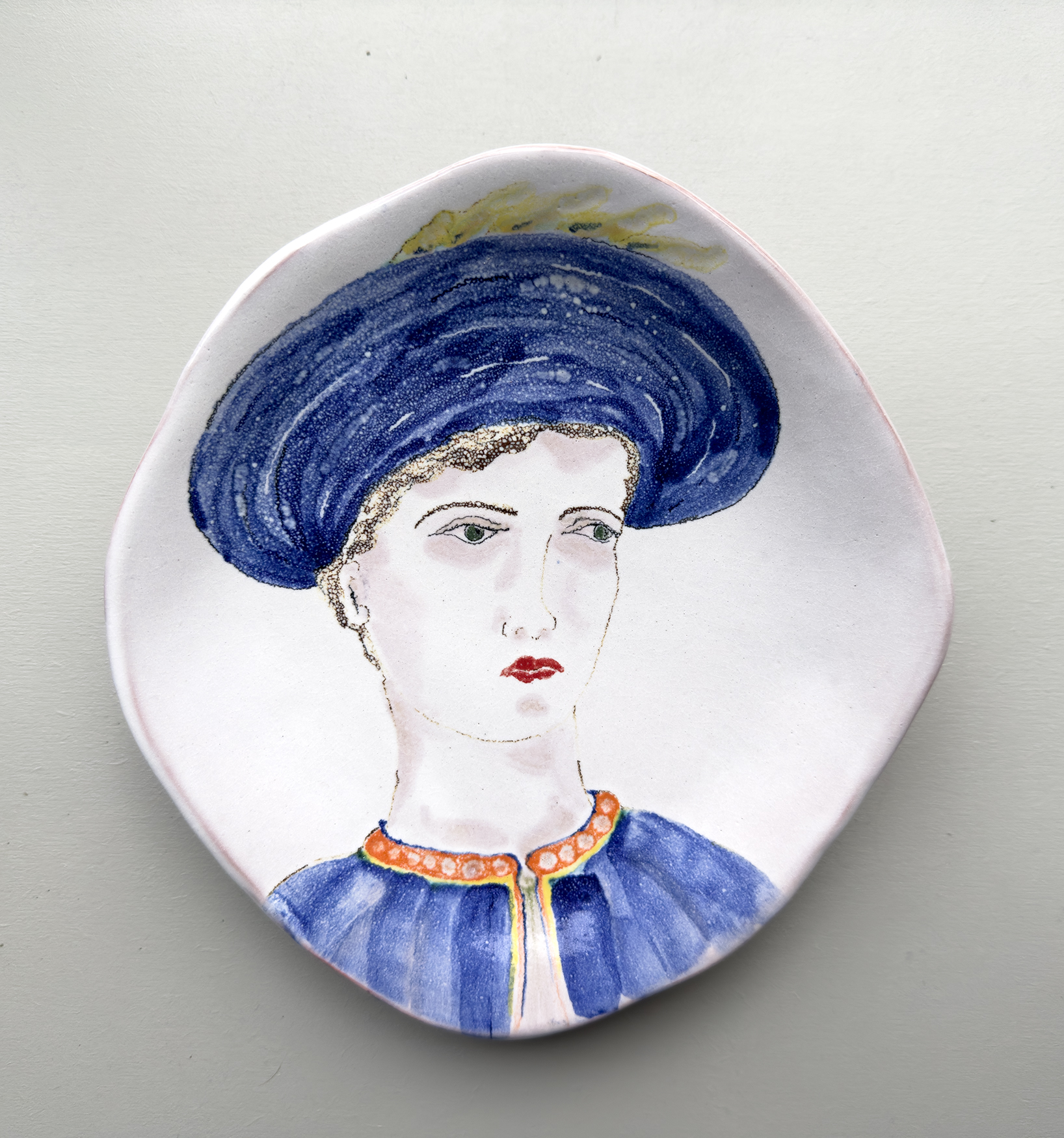 Fresco Figure in Cobalt. SOLD