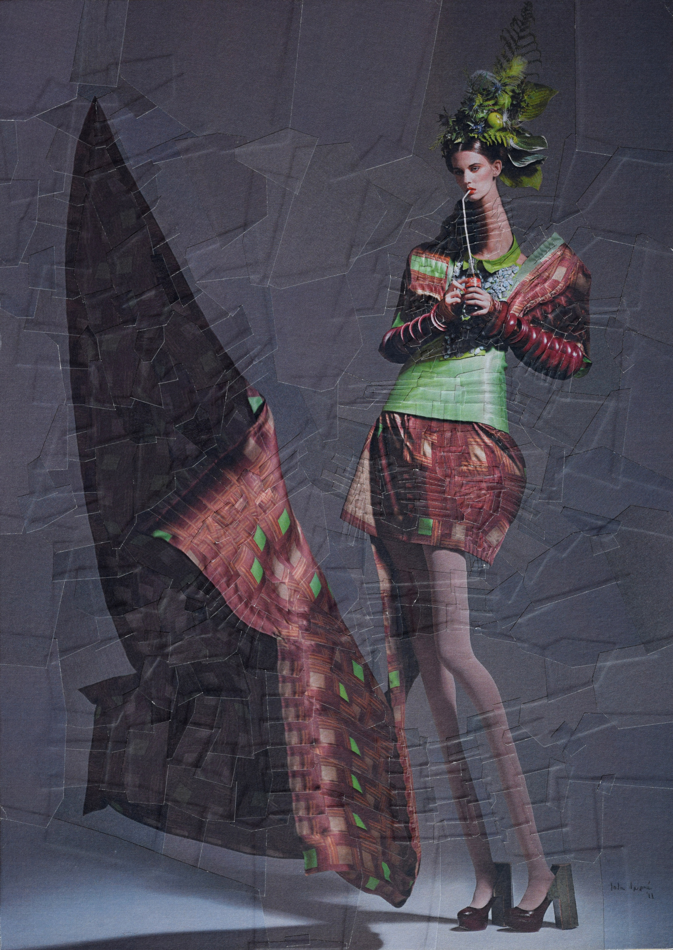 With Laetitia Bica and Celine de Schepper for DMag, 2011, 8.2 x 11.6 inches