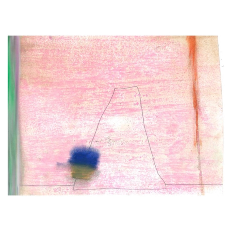 Triangle (Latina), 2024, acrylic and oil pastel on paper, 21 x 29cm