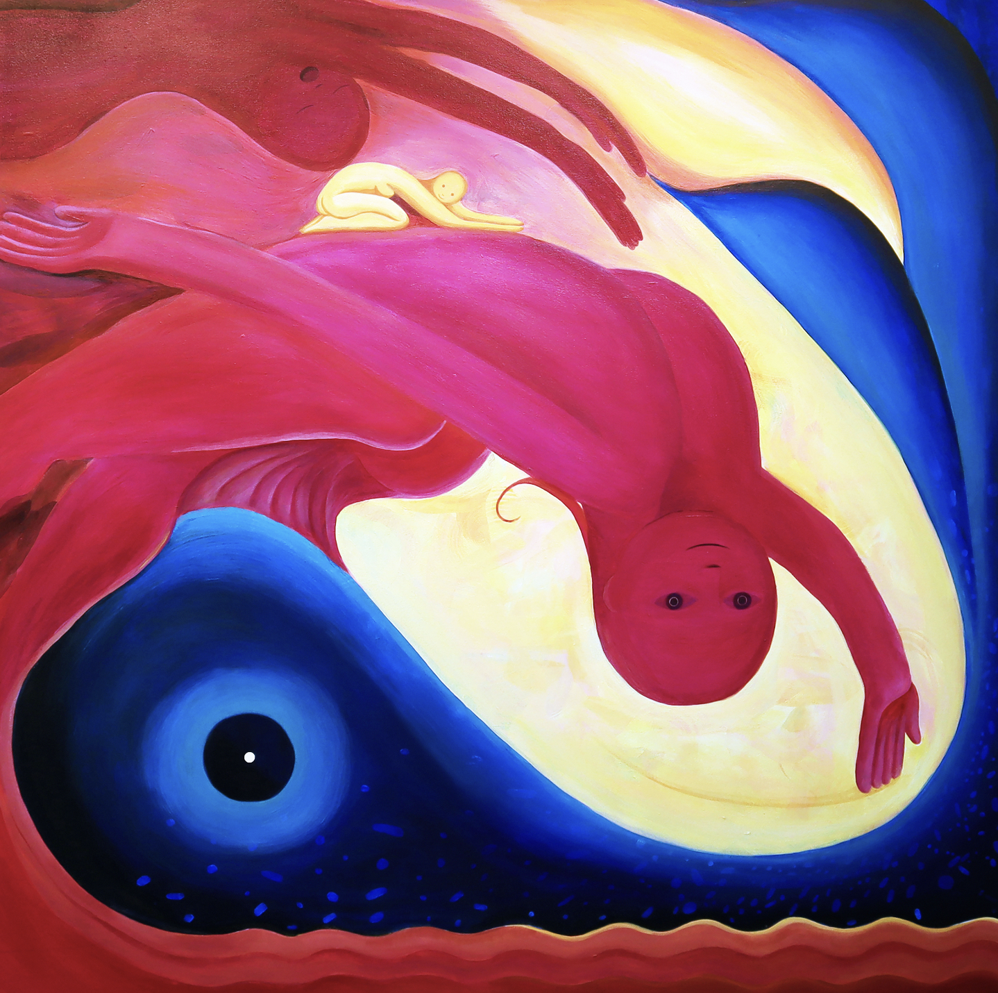 Tail of a Whale, 2023, oil on canvas, 91 x 91 cm