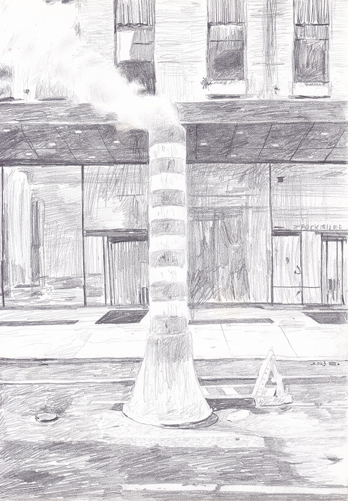 NYC 2, 2023, pencil on paper, 27.9*21(cm)