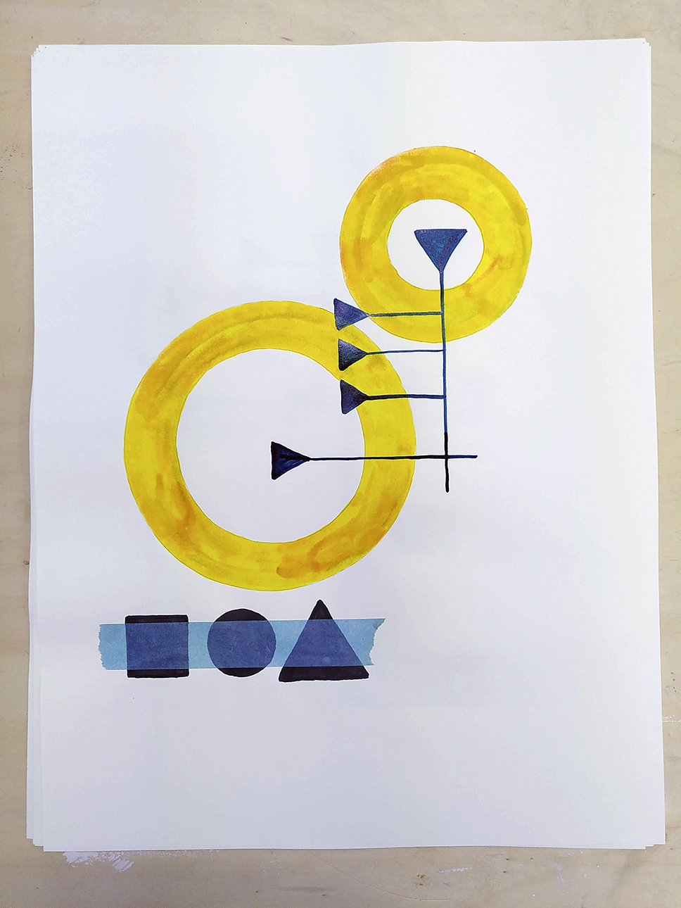 Jean-François Guillon Idéosignes, 2024 Encre de Chine sur papier 65 x 50 cm Courtesy Stella Rouskova Gallery