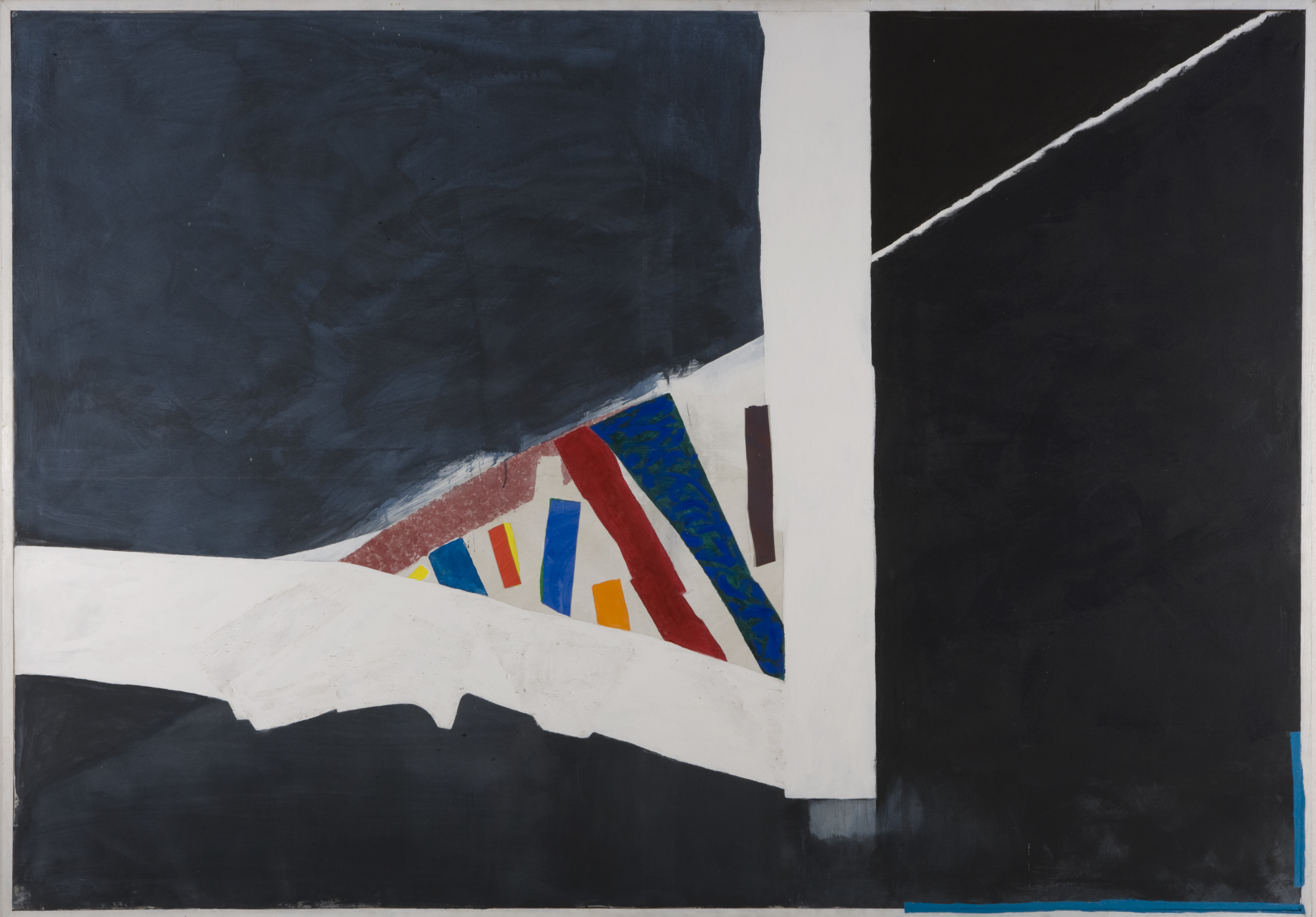 Brilliant Corner. Acrylic and collage on canvas 1993  8.5' x 8.5' SOLD