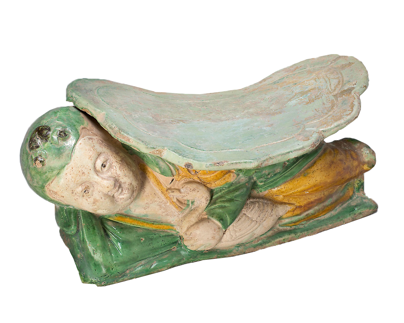 Pillow with Boy Supporting a Cloud-Shaped Headdrest, Jin dynasty (1115–1234), China [27]