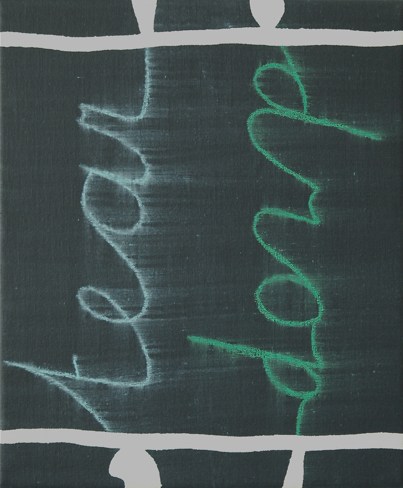 Untitled 2010, acrylic, color pencil and alkyd on canvas, 30 x 25 cm, private collection