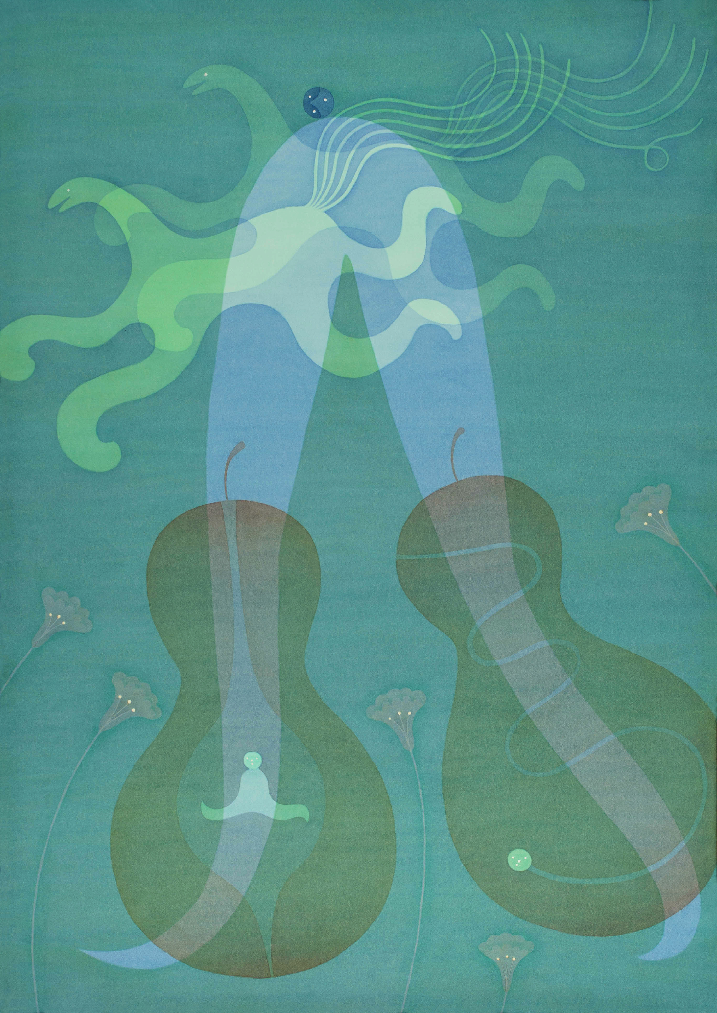 〈とどまるはしる〉 72.5×51.5cm 2025
