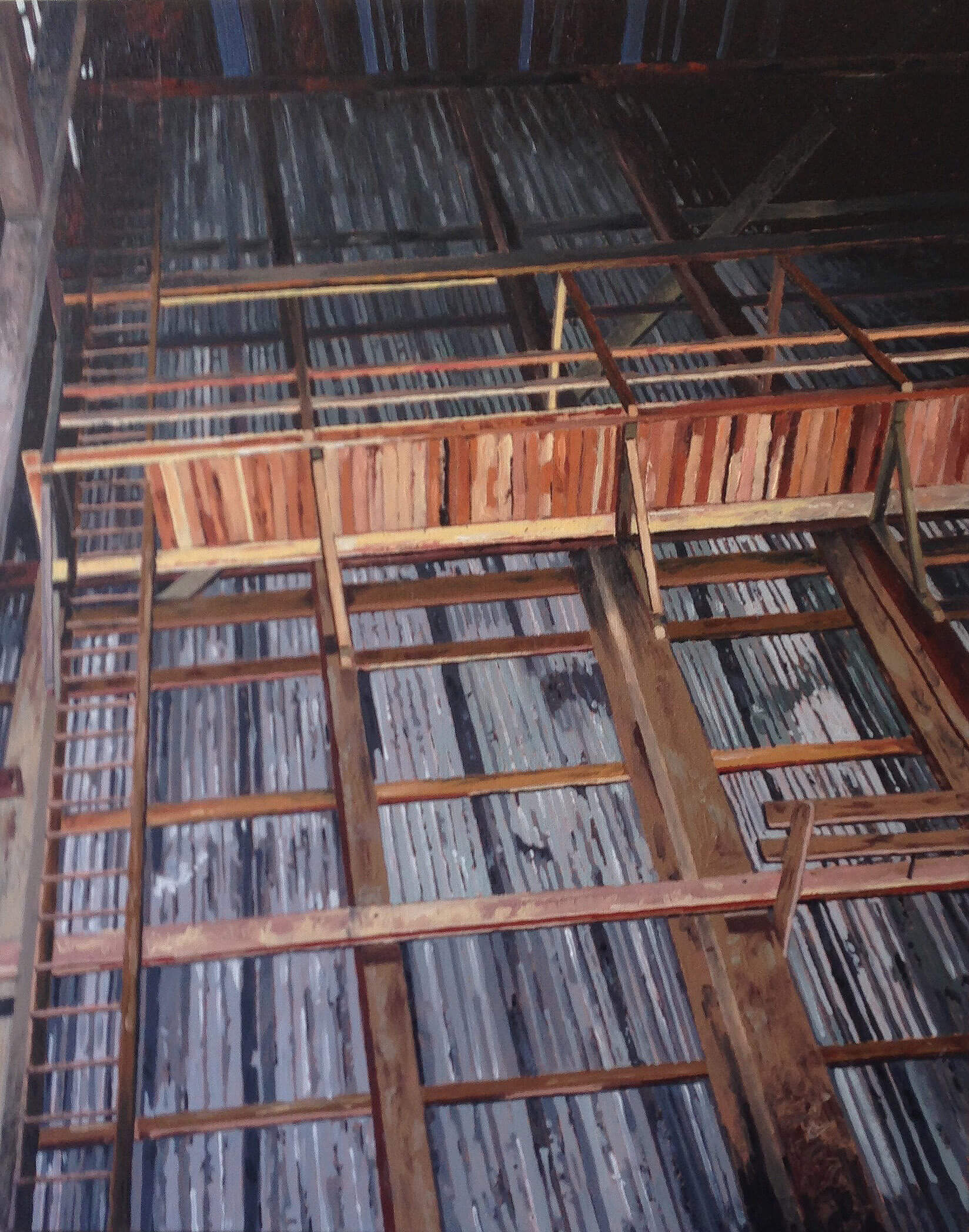 The Forgotten Theatre — Backstage, Oil on Canvas, 50 x 40 cm.