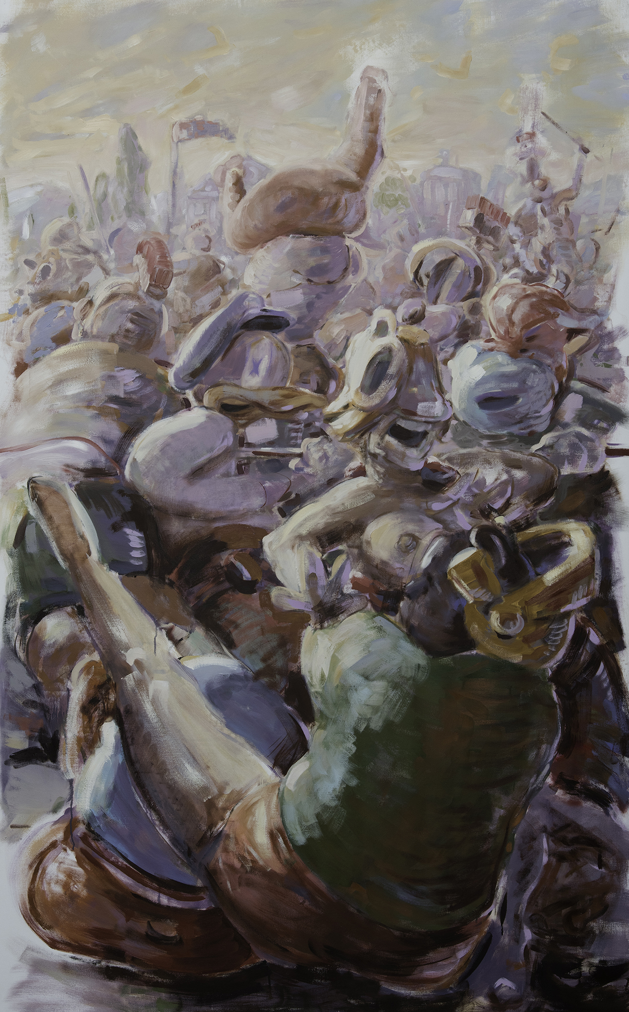 The Rapture of The Sabines (2016), oil on canvas, 180 cm x 120 cm.