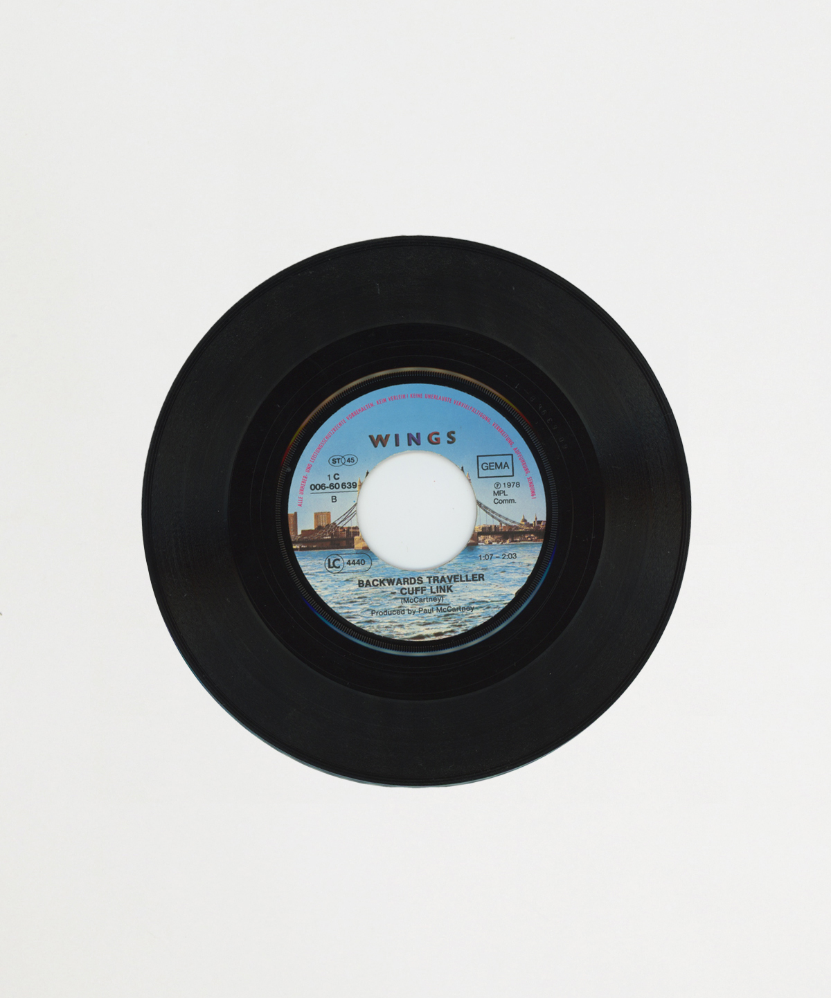 Backwards Traveller/Cuff Link by Wings 7 inch