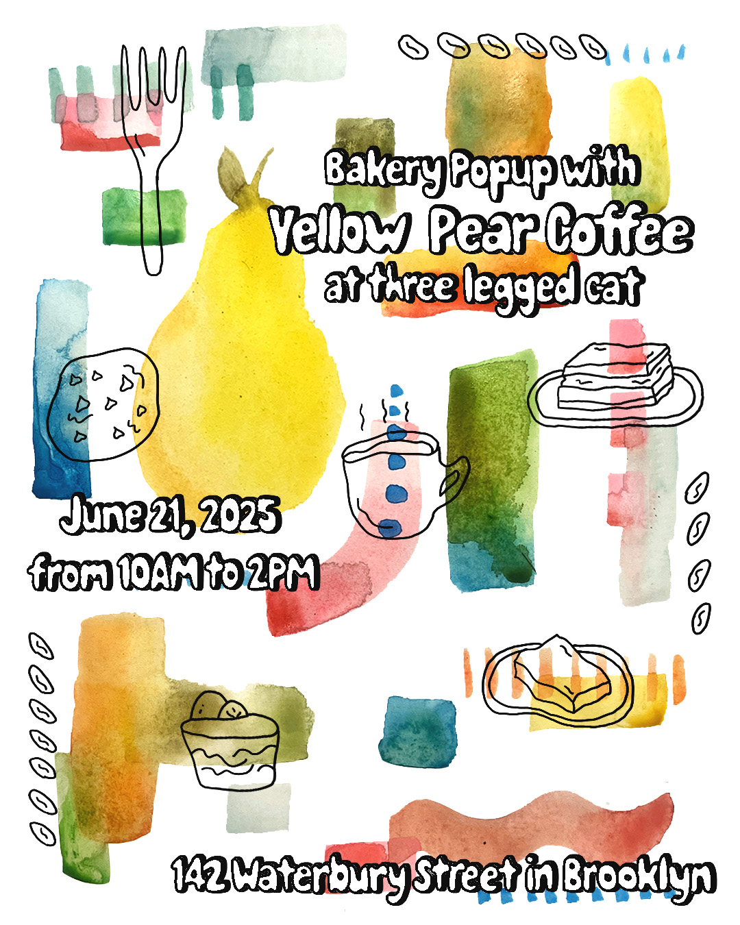 Yellow Pear Coffee Flyer, Digital, 2025