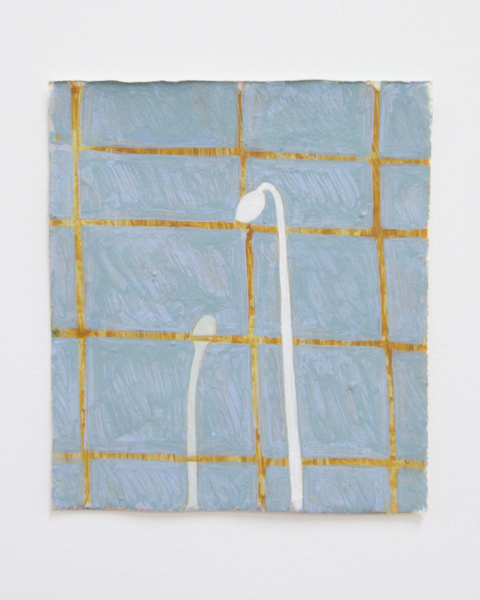 Untitled (╭ ╮), 2020, acrylic on paper, 12x10.5cm