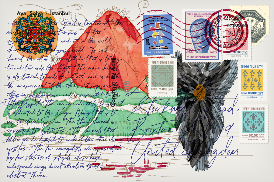 Postcard: Mountain View 8 (Hagia Sophia)