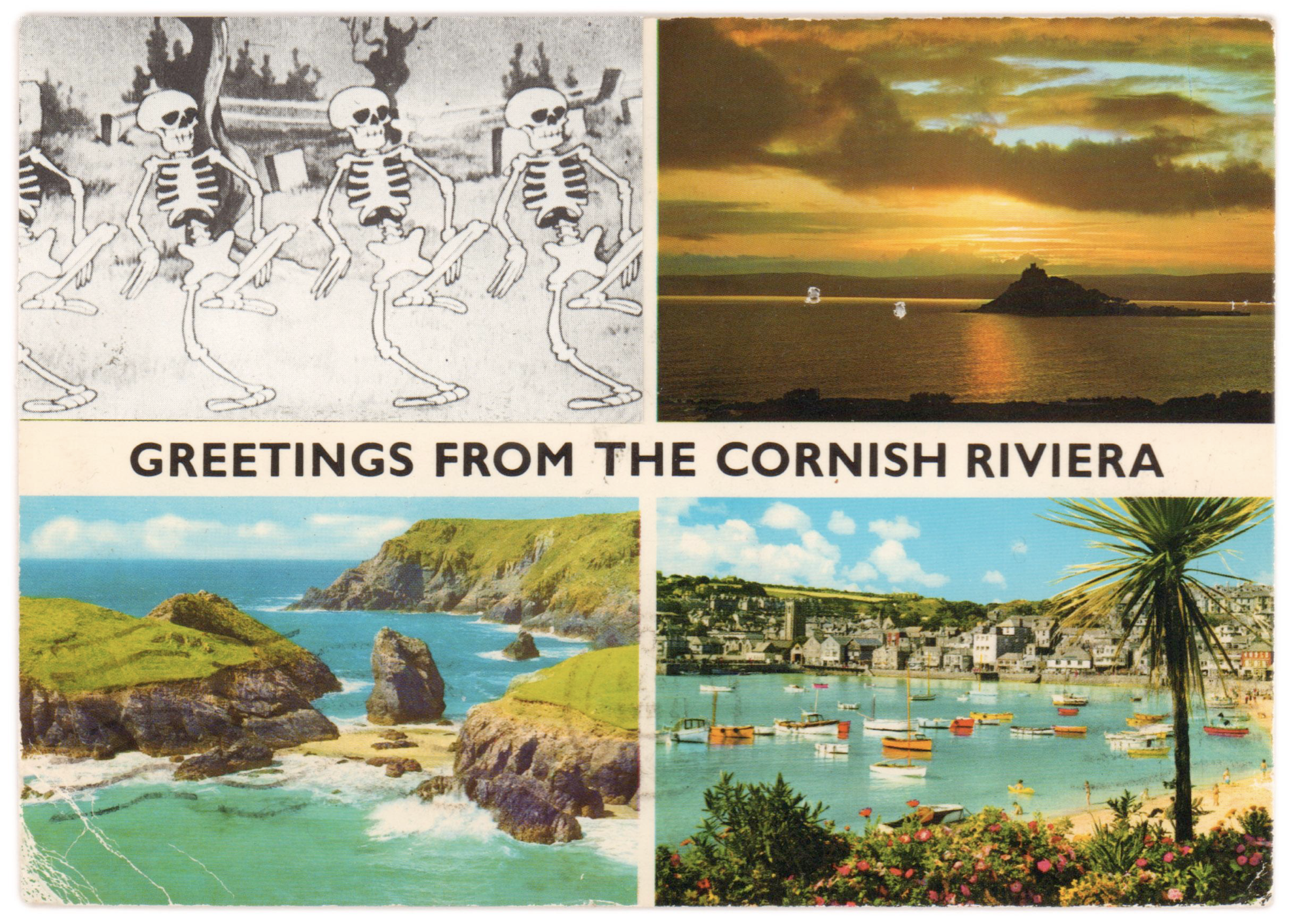 Greetings From the Cornish Riviera, 2017, collage, 14 x 9 cm