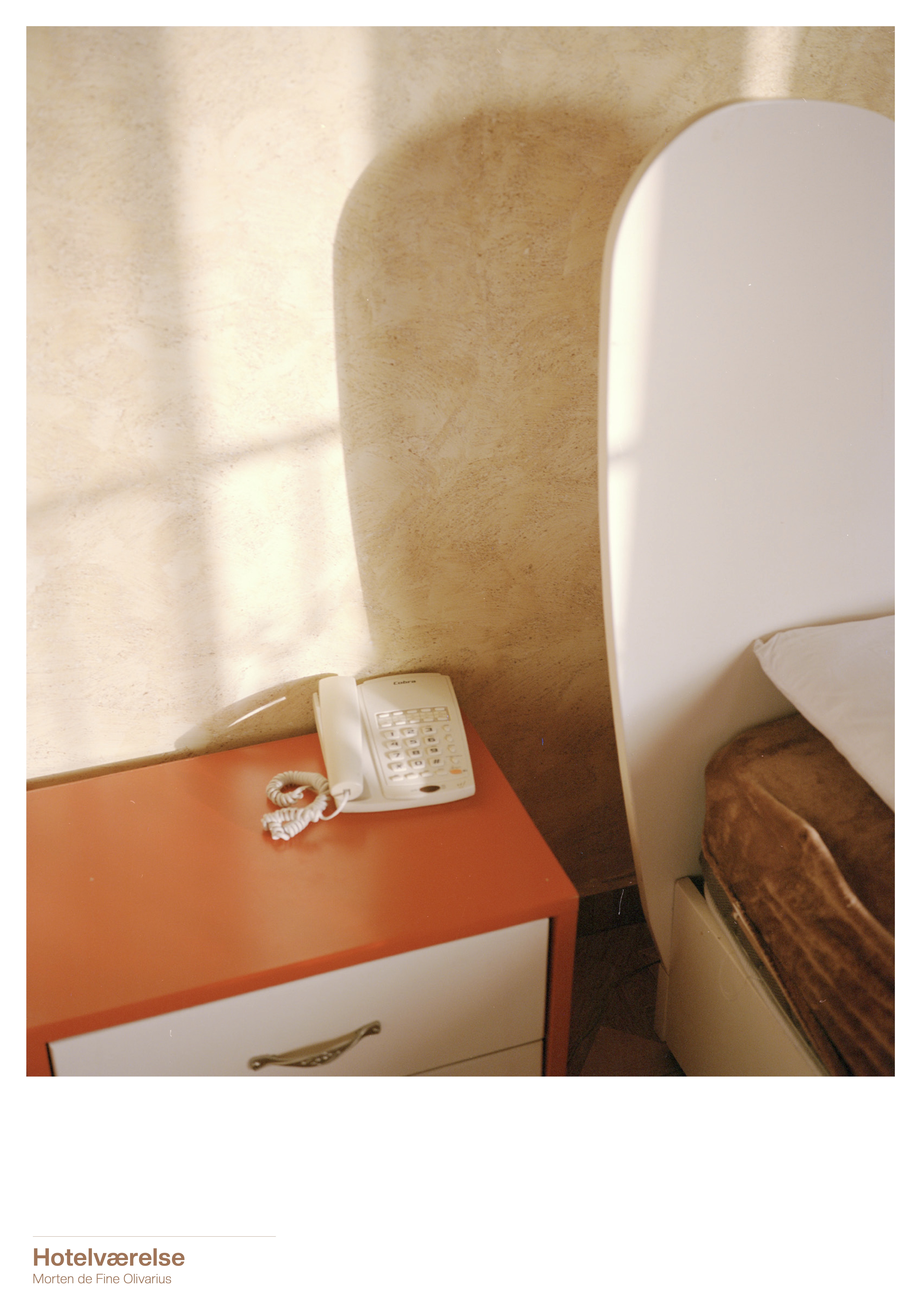 Hotelv&aelig;relse. 300 DKK. 35x50 cm poster.