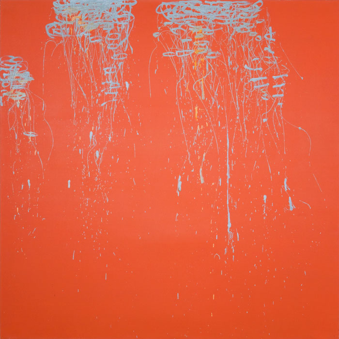 Voices, 2008, oil on canvas with crystallina powder, 72x72in