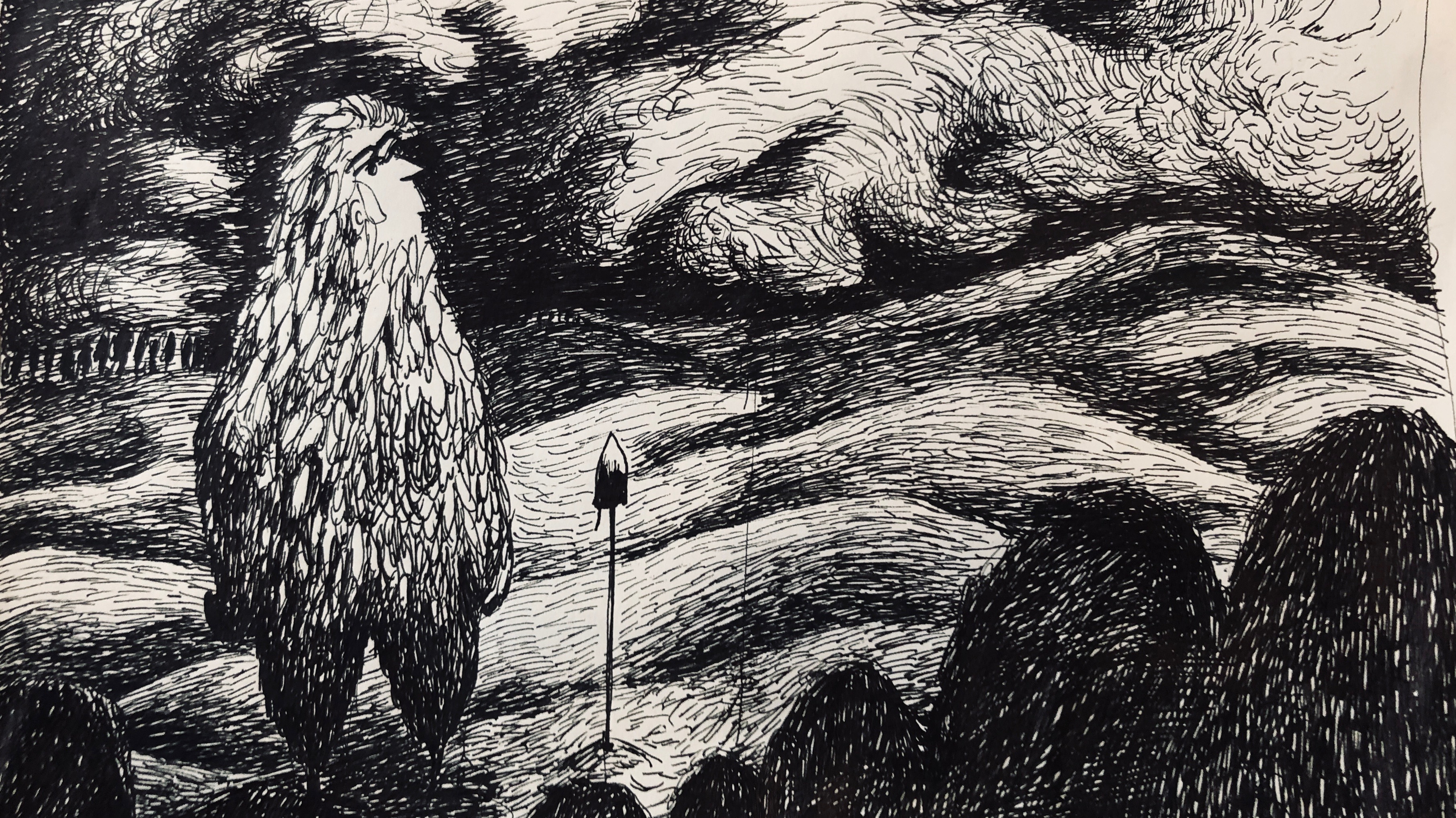 A bush and his rocket