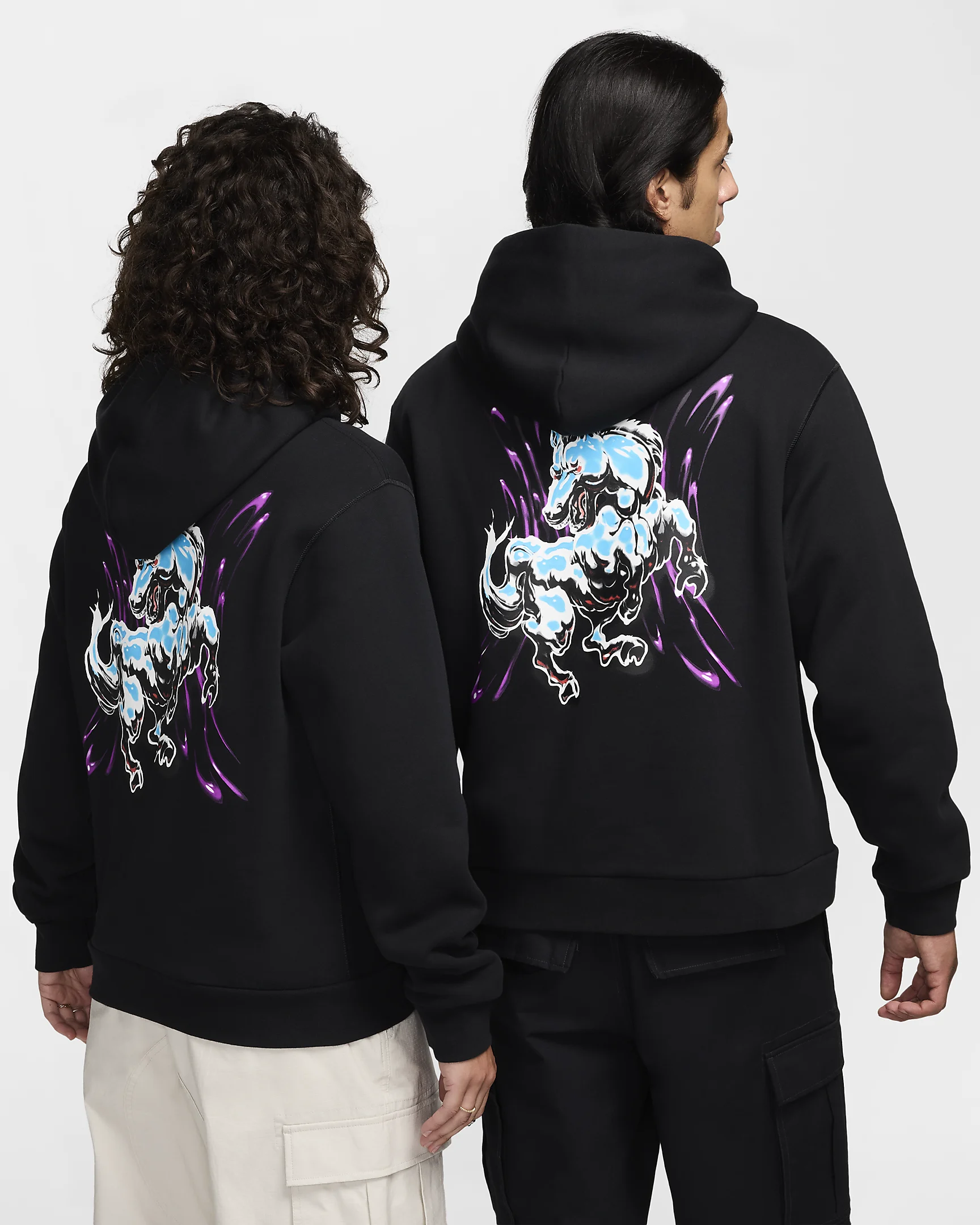 FA24 Nike SB, Chrome Stallion Hoodie, Art by Lazygawd