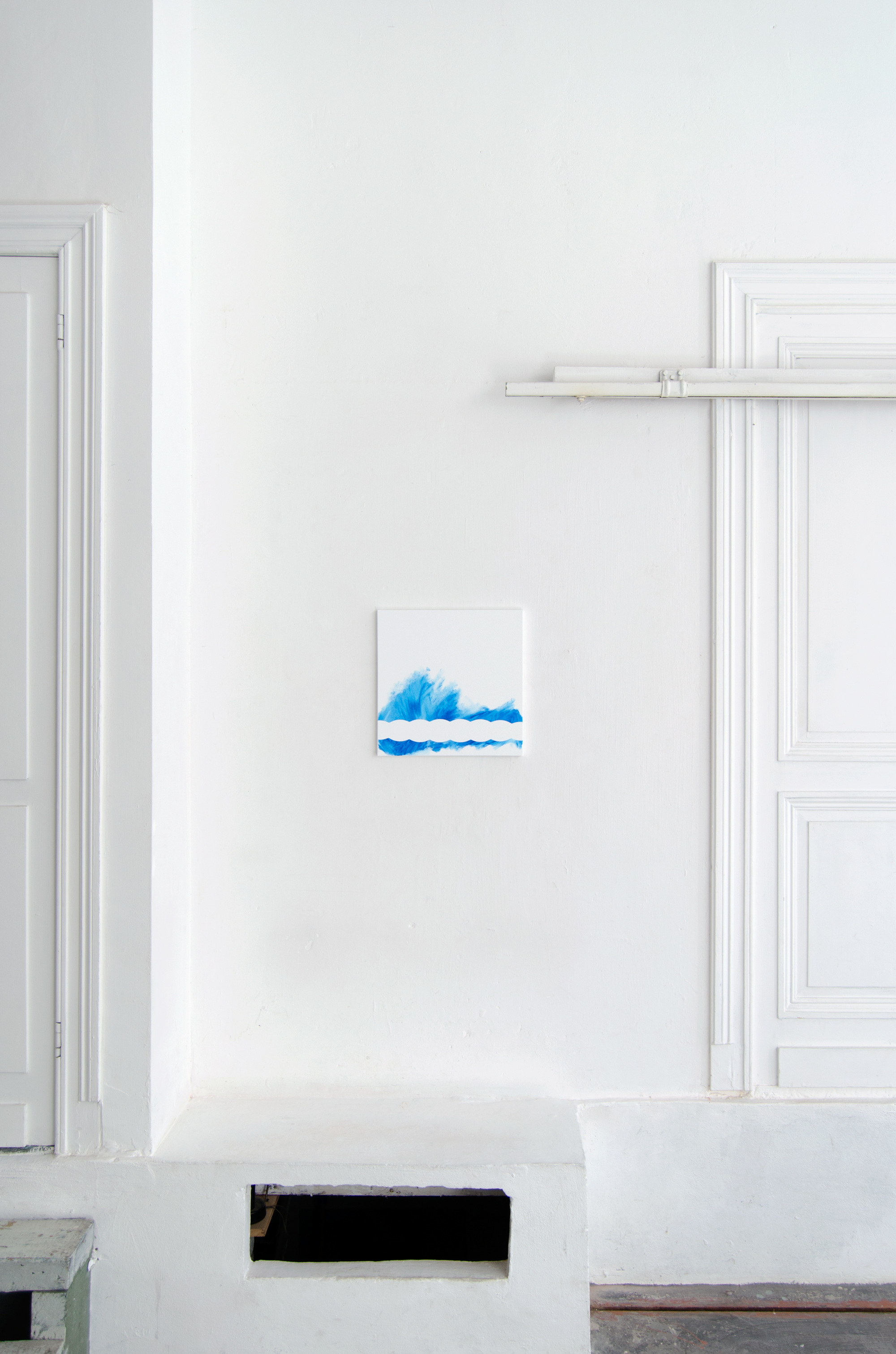 Er. (conduit 4), Aperture series, 2021 ; acrylic on canvas, 40 x 40 cm.