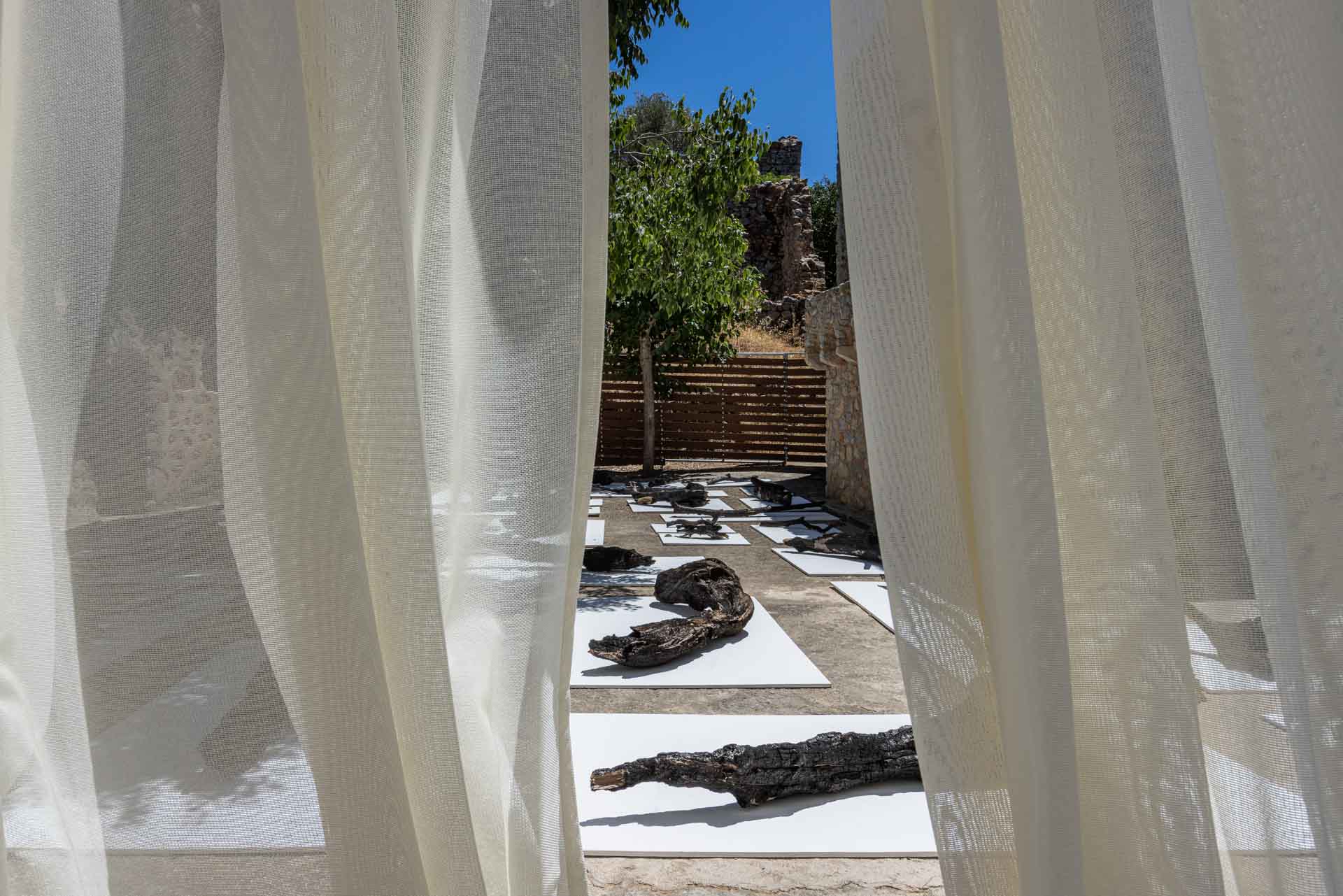 Ahmet Doğu İpek, Proposition for an alternative square, 2024, New commission for My Dreams Were Dashed Against Your Walls, DEO projects, Chios Island, Greece. Courtesy of the artist, DEO Projects, and GaleriNev. Photo: Nikos Alexopoulos