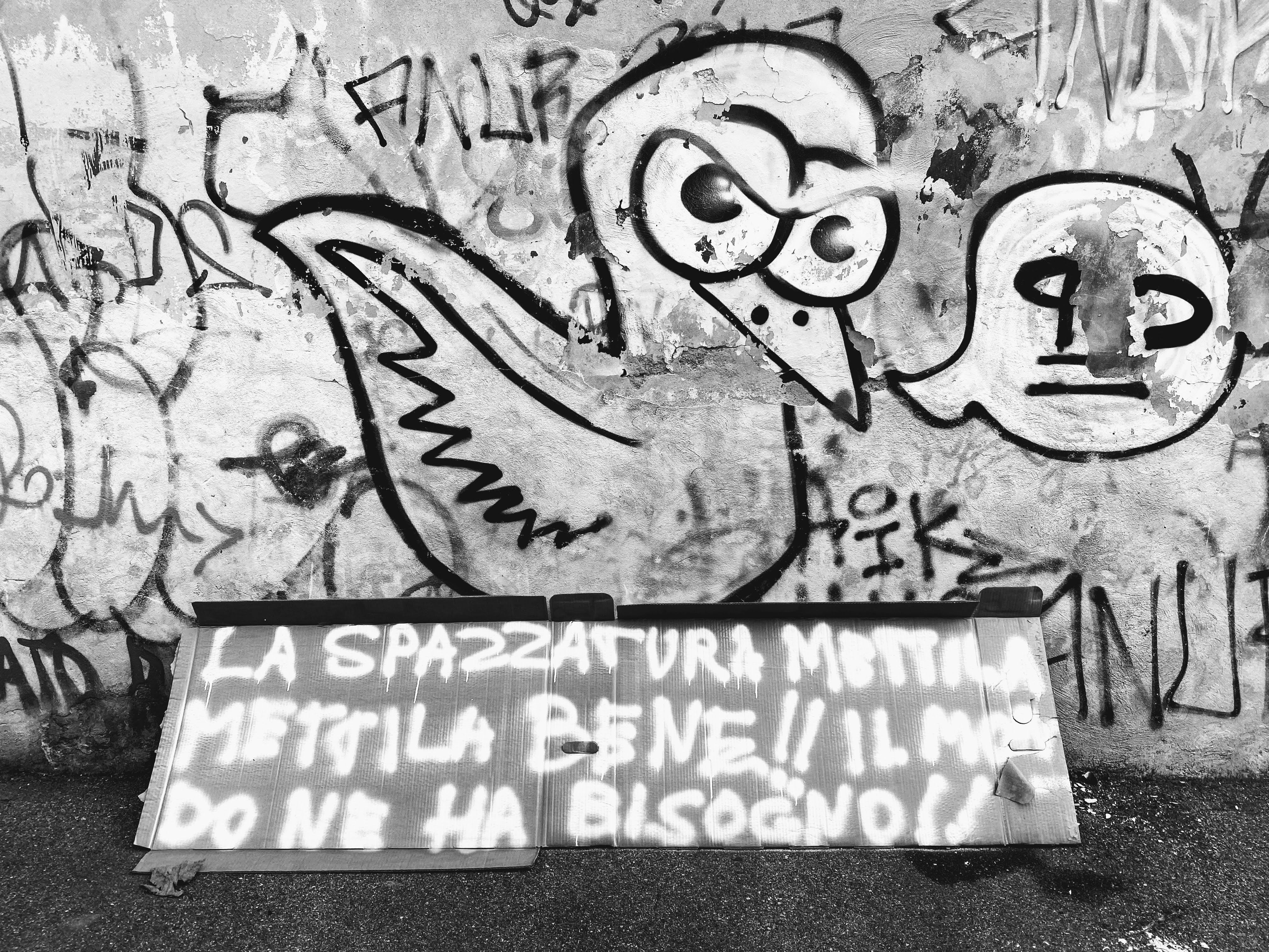 «La spazzatura mettila bene!! Il mondo ne ha bisogno!!», Bologna, 15-12-20