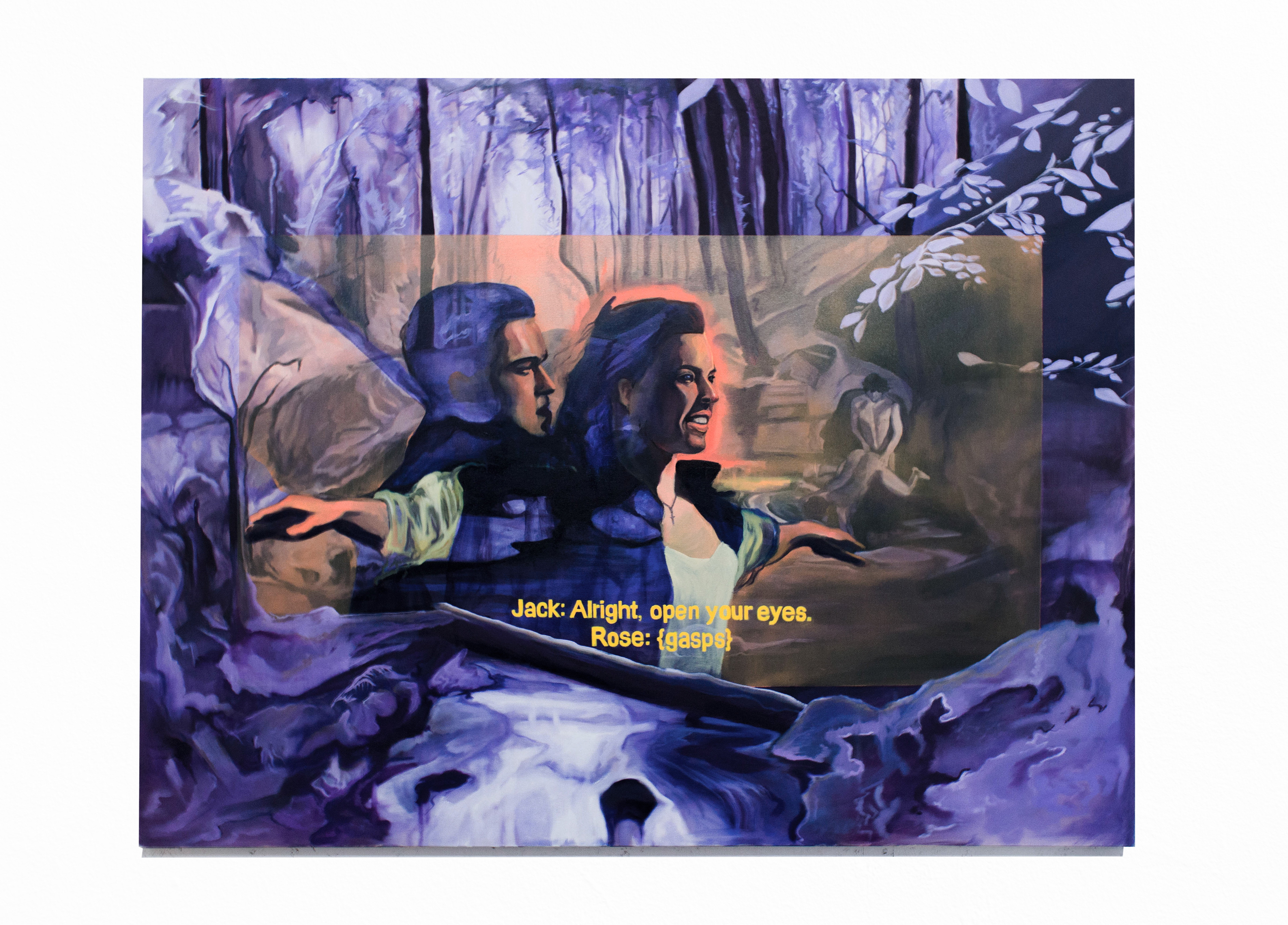 I was never flying, Jack. (2019). Oil on canvas. 48 x 60 x 2 in
