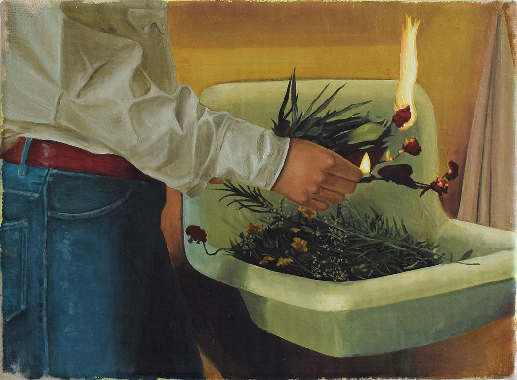 Untitled (from the series: Solitude Souvenirs) Oil on linen 5 1/10 &times; 7 1/10 in (13 x 18 cm)