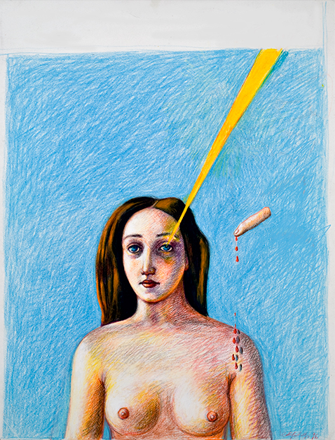  STUDIO PER MADDALENA 1    1995 china e pastello su carta cm21x29,7 