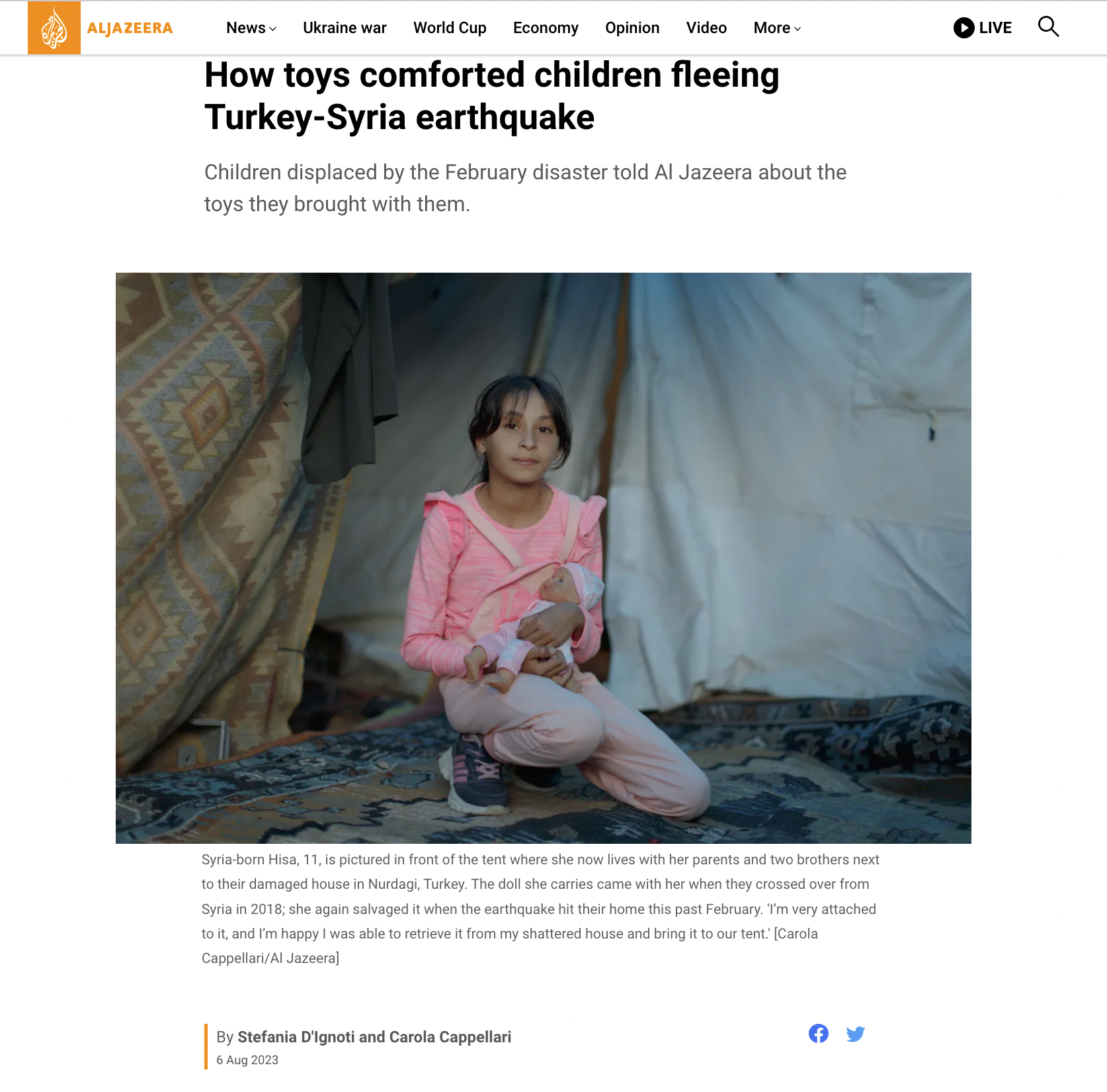 Al Jazeera - How toys comforted children fleeing Turkey-Syria earthquake