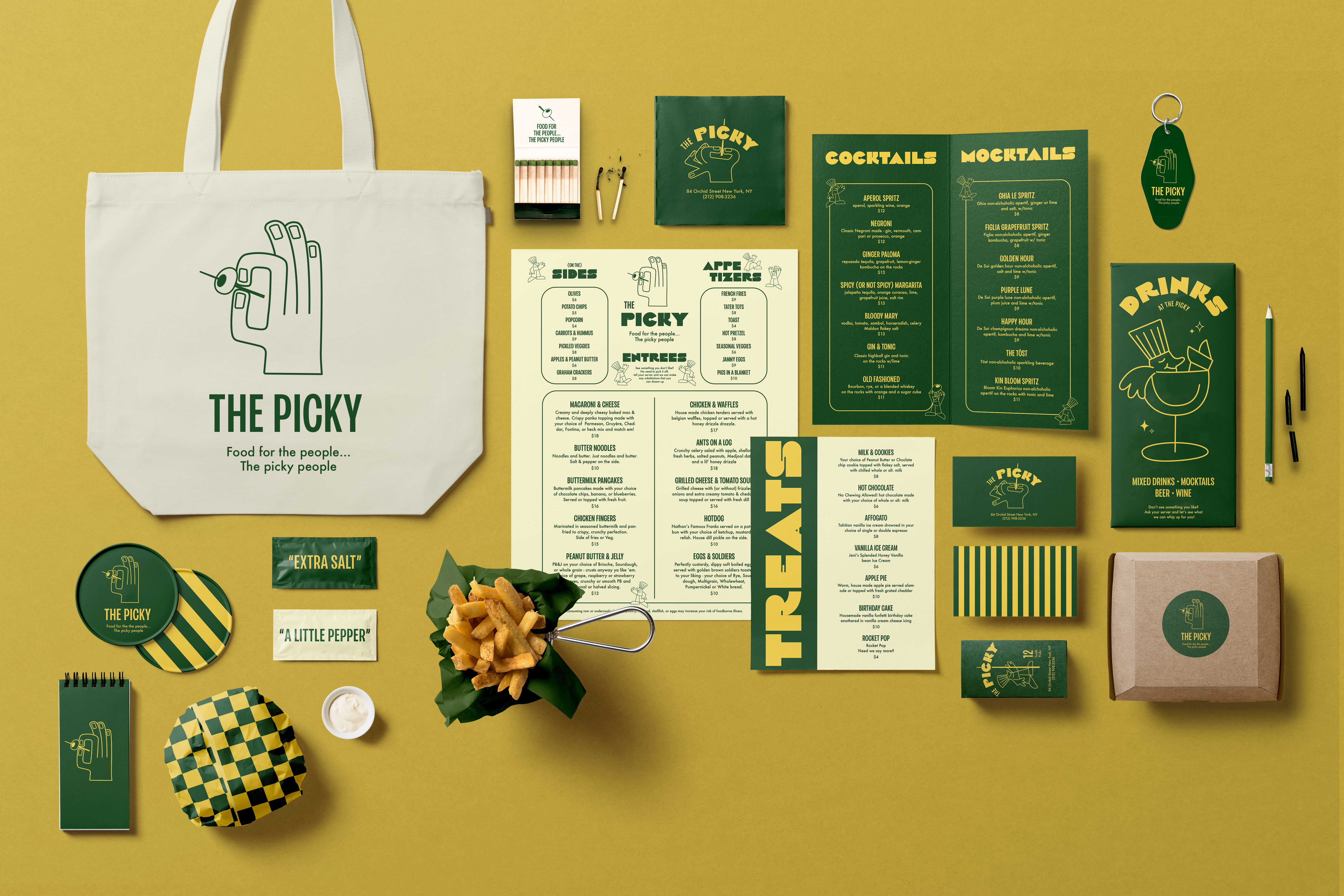 The Picky Branding Flat LayAdobe Indesign, Illustrator and Photoshop, 1920x1080 points, 2023