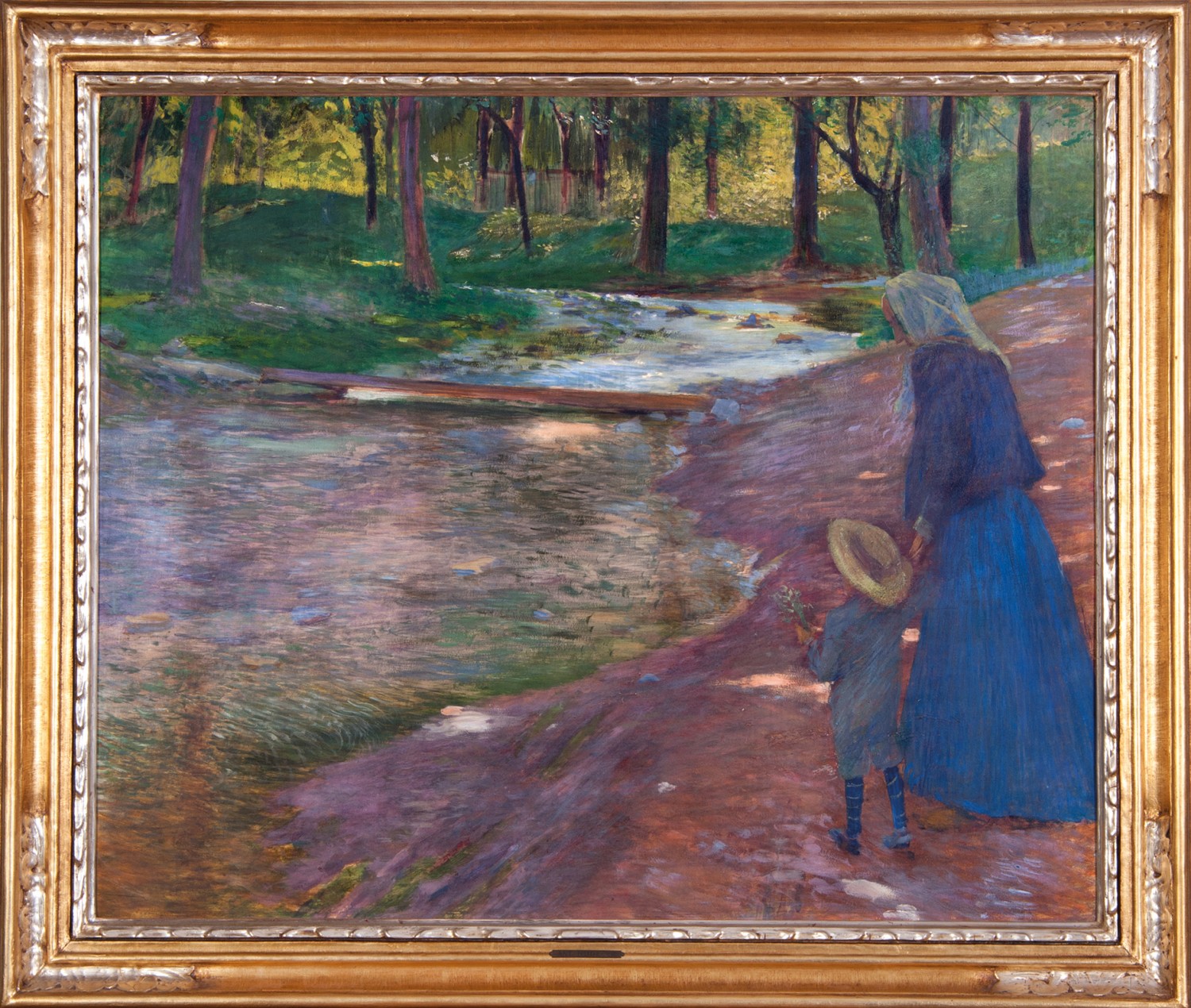 Antonín Hudeček, U potoka (z Okoře), 1899, olej na lepence, Foto: Artplus