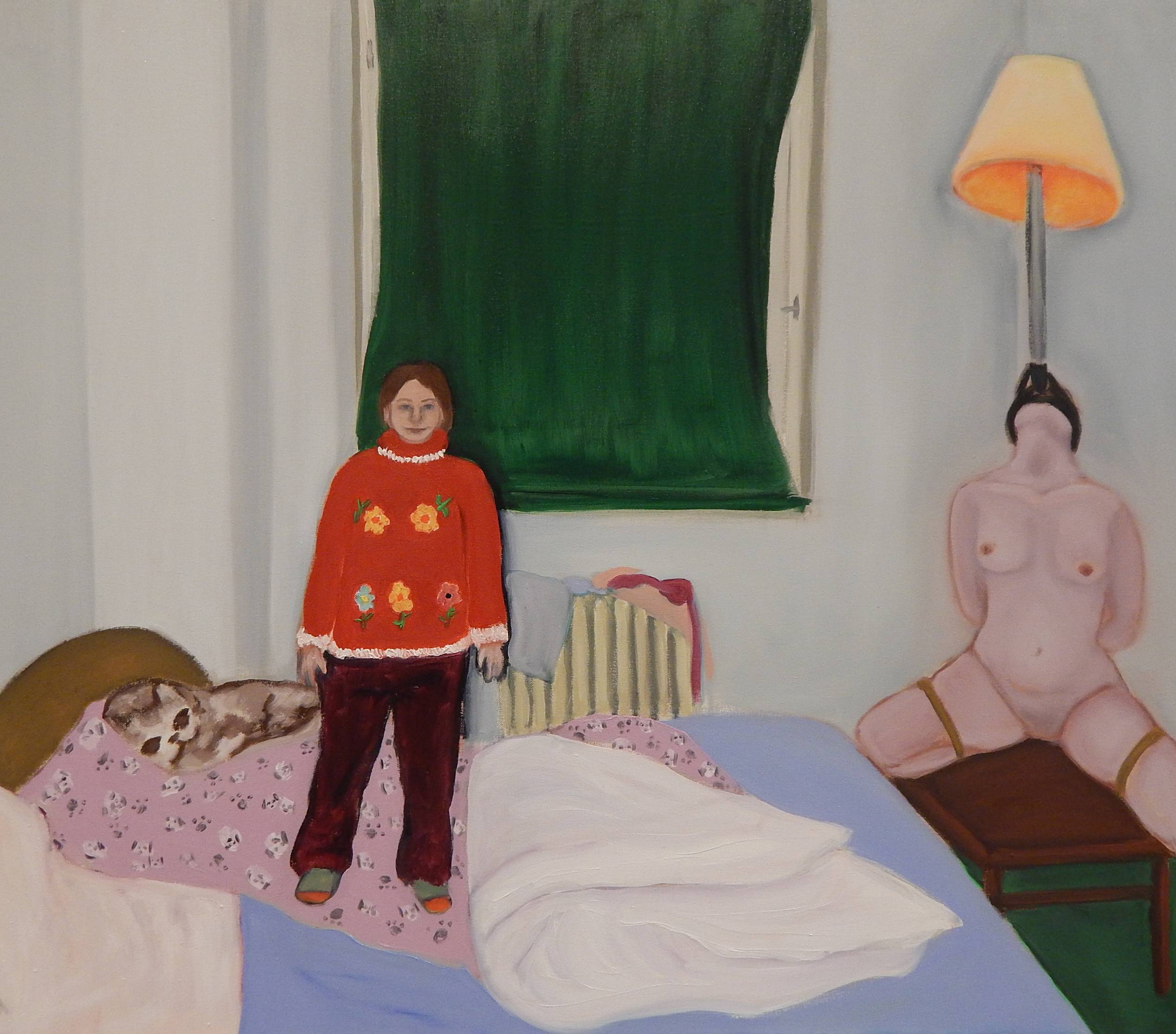 Everyone has a big car and everyone is alone in it, Oil on canvas, 80x100 cm, 2020