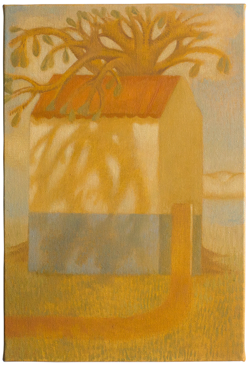"Uma casa", 2021, óleo sobre tela