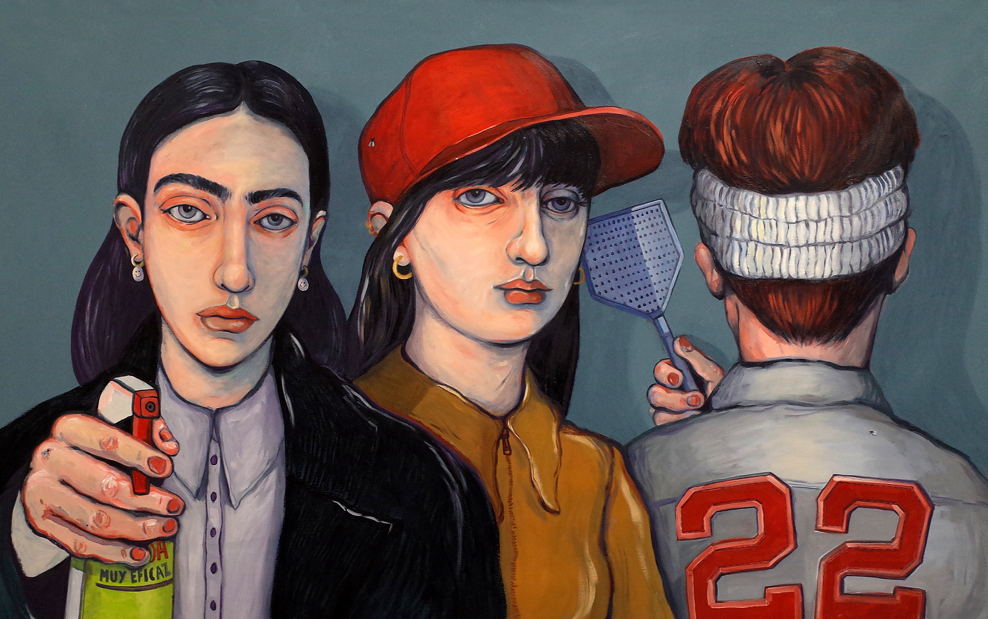 En boca cerrada. 120X180cm. Oil on canvas. 2024