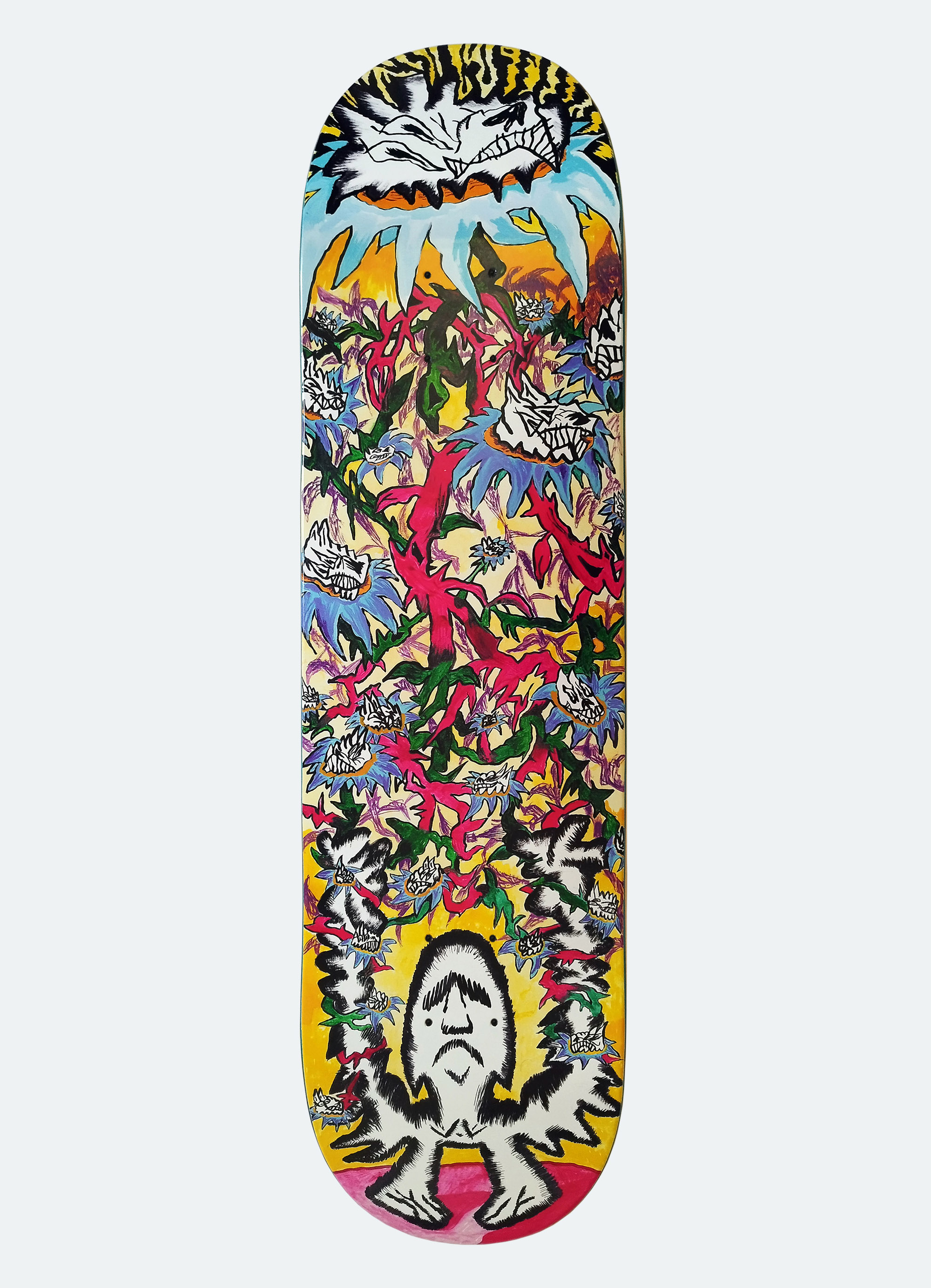 TXAKURRA SKATEBOARDlimited edition skateboard deck, produced by Bonobolabo in collaboration with Word Out Editions, 84x21cm, 2022 · info