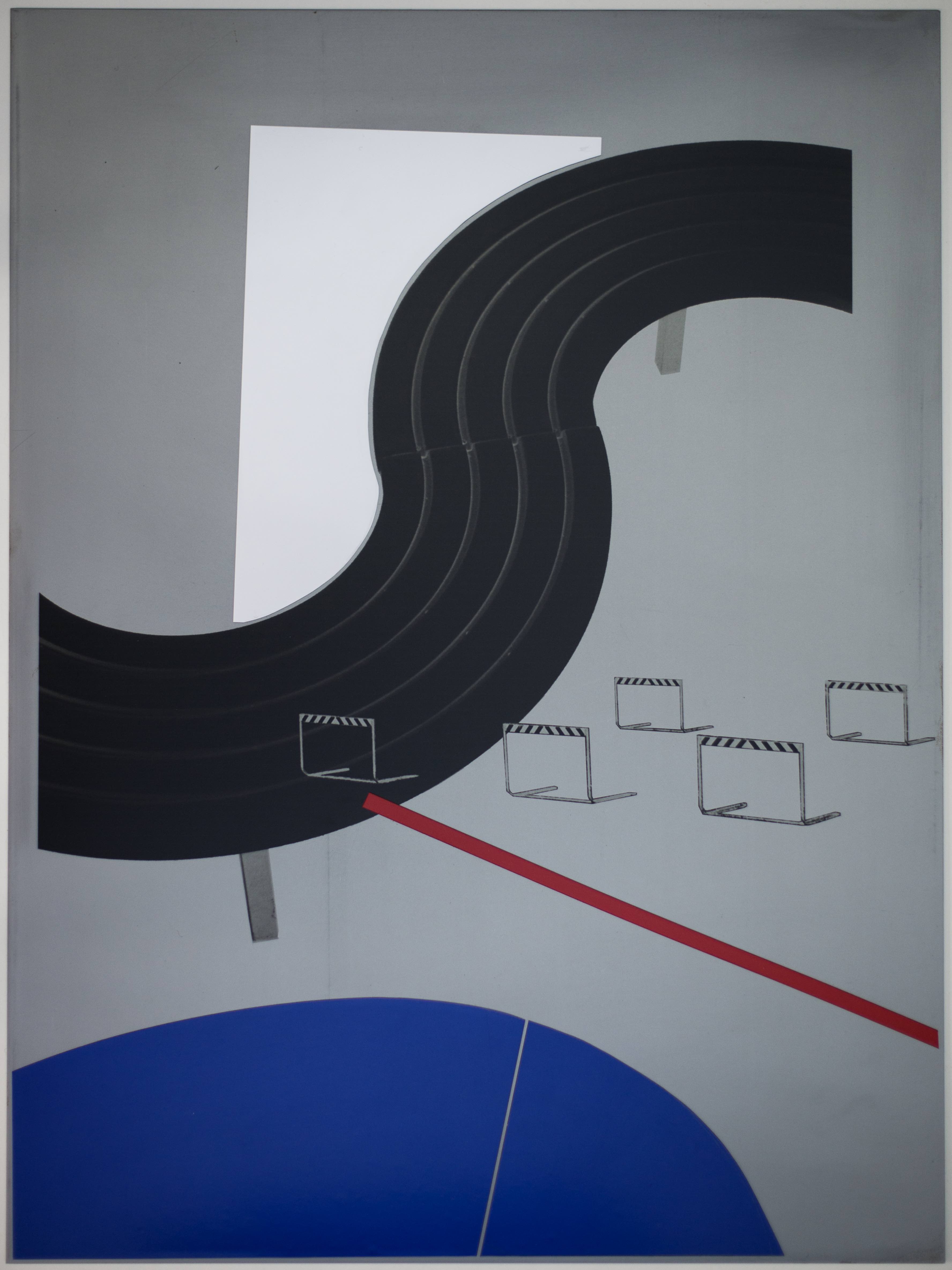 Shared Universals - Trigger Kick. 2018, digital print and magnetic sheet on steel, 56 x 75 x 0.15cm 