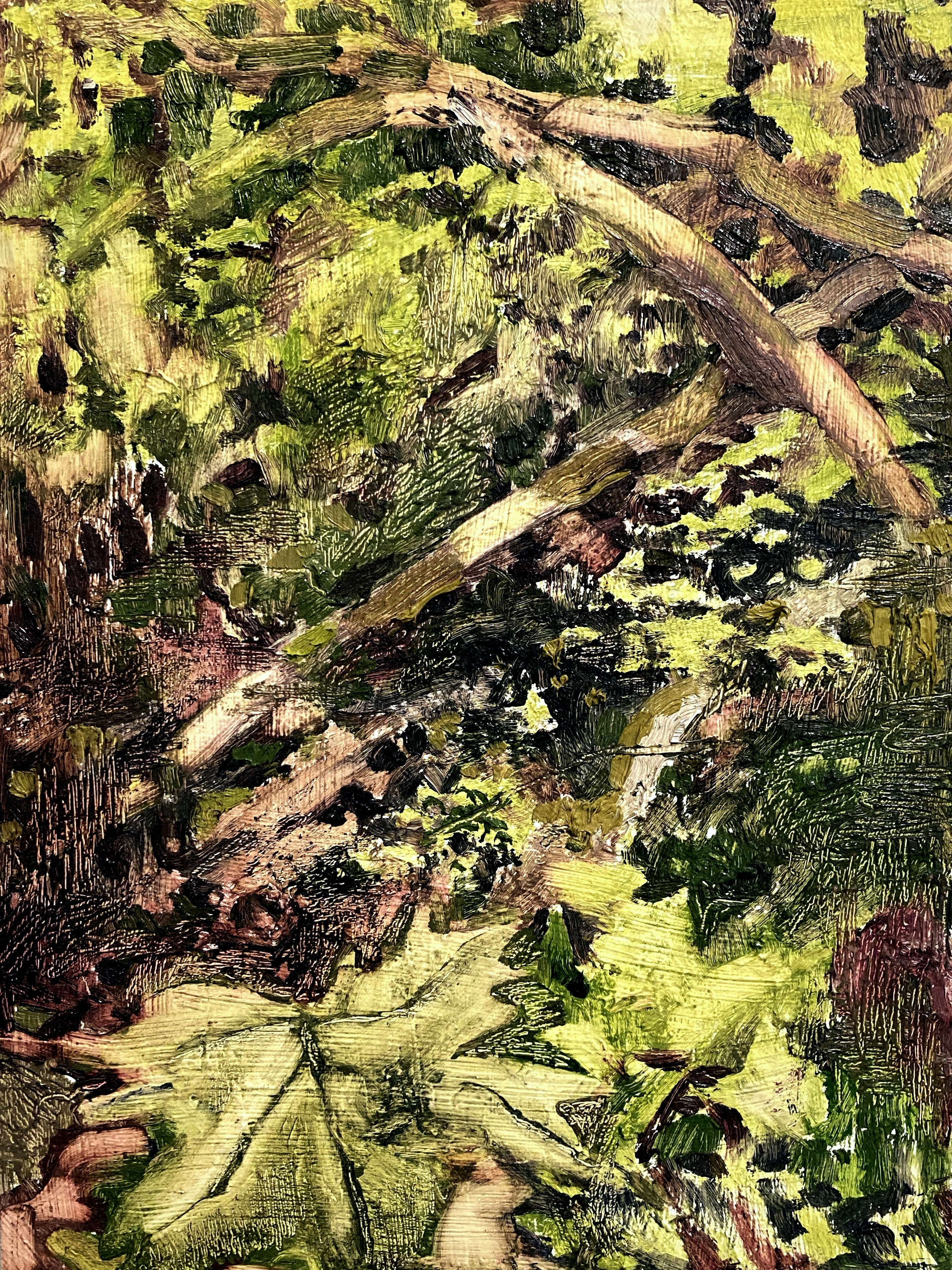 small waterfall9 x 12 inchesoil on muslin on board2021