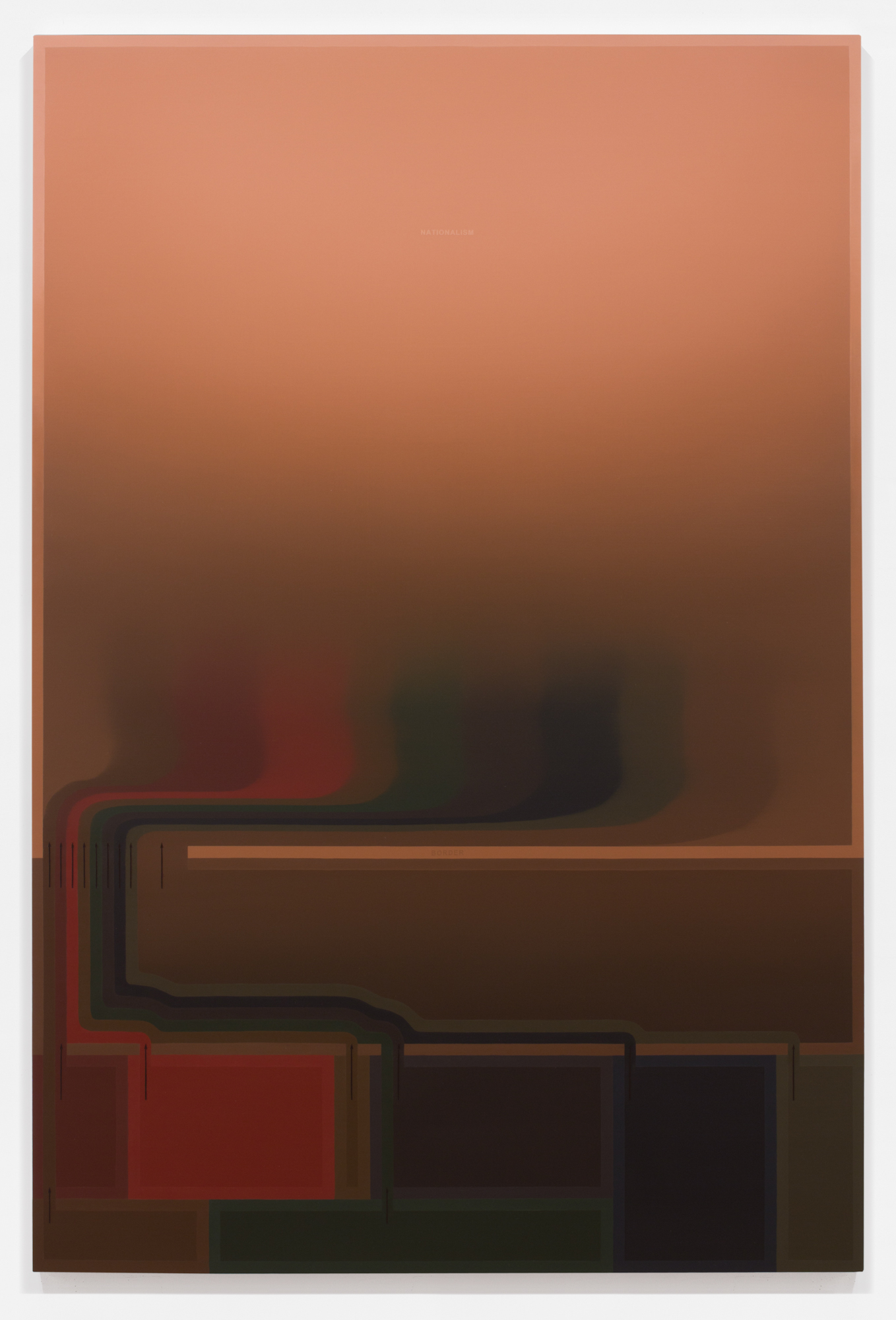 Incoming Flux (II). 2014. Oil on linen, 60" x 40" (152 x 102 cm)